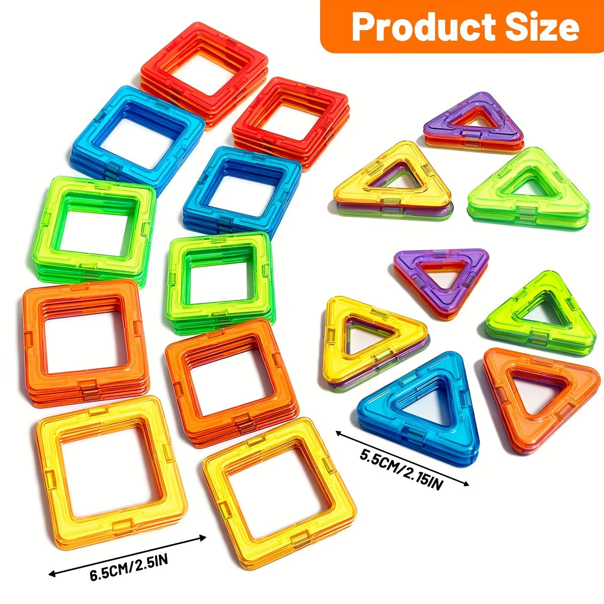 Magnetic Tiles Magnetic Toys for Boys Girls Magnetic Blocks Building Set for Toddlers Educational Toys Kids DIY Montessori Gifts