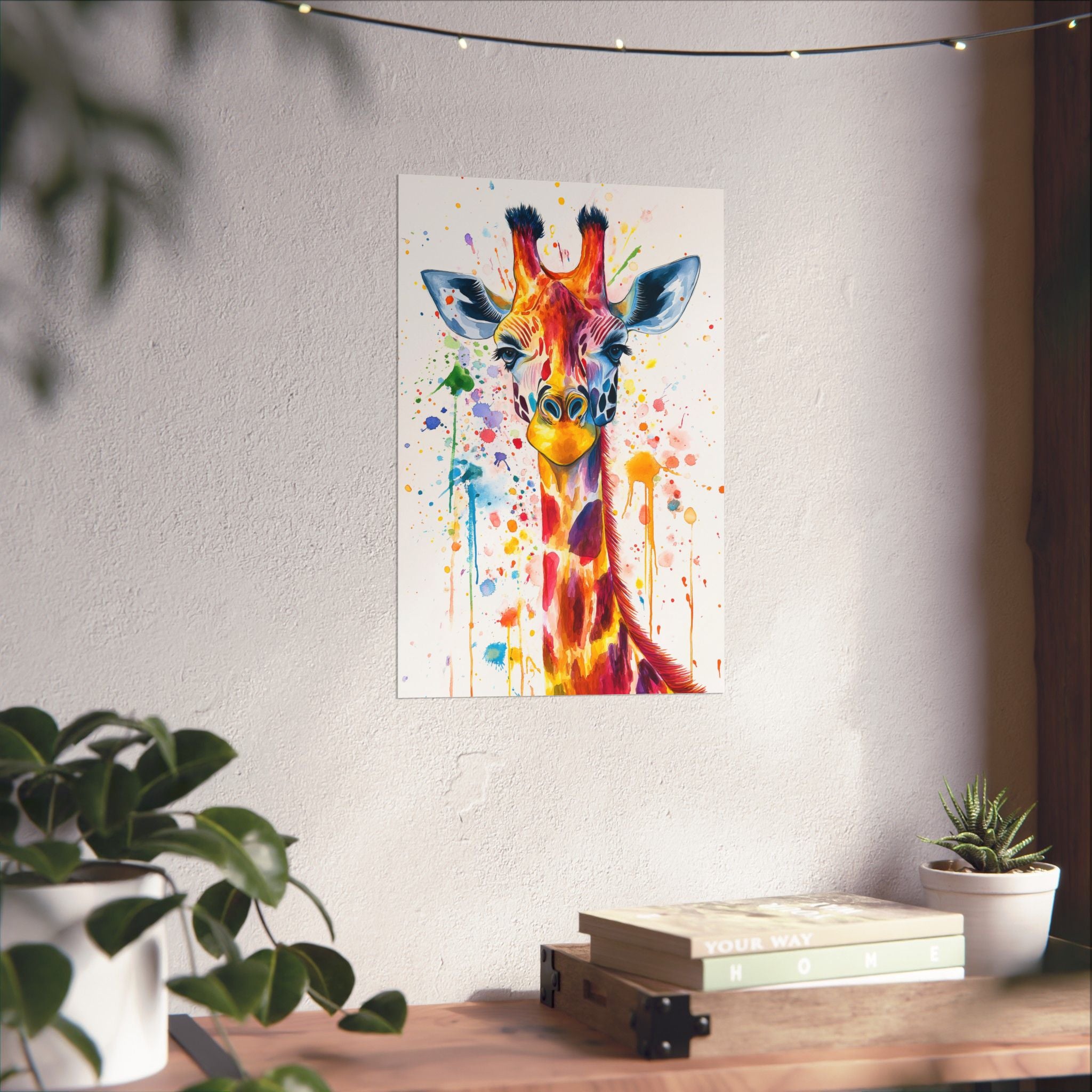 Watercolor Giraffe Poster