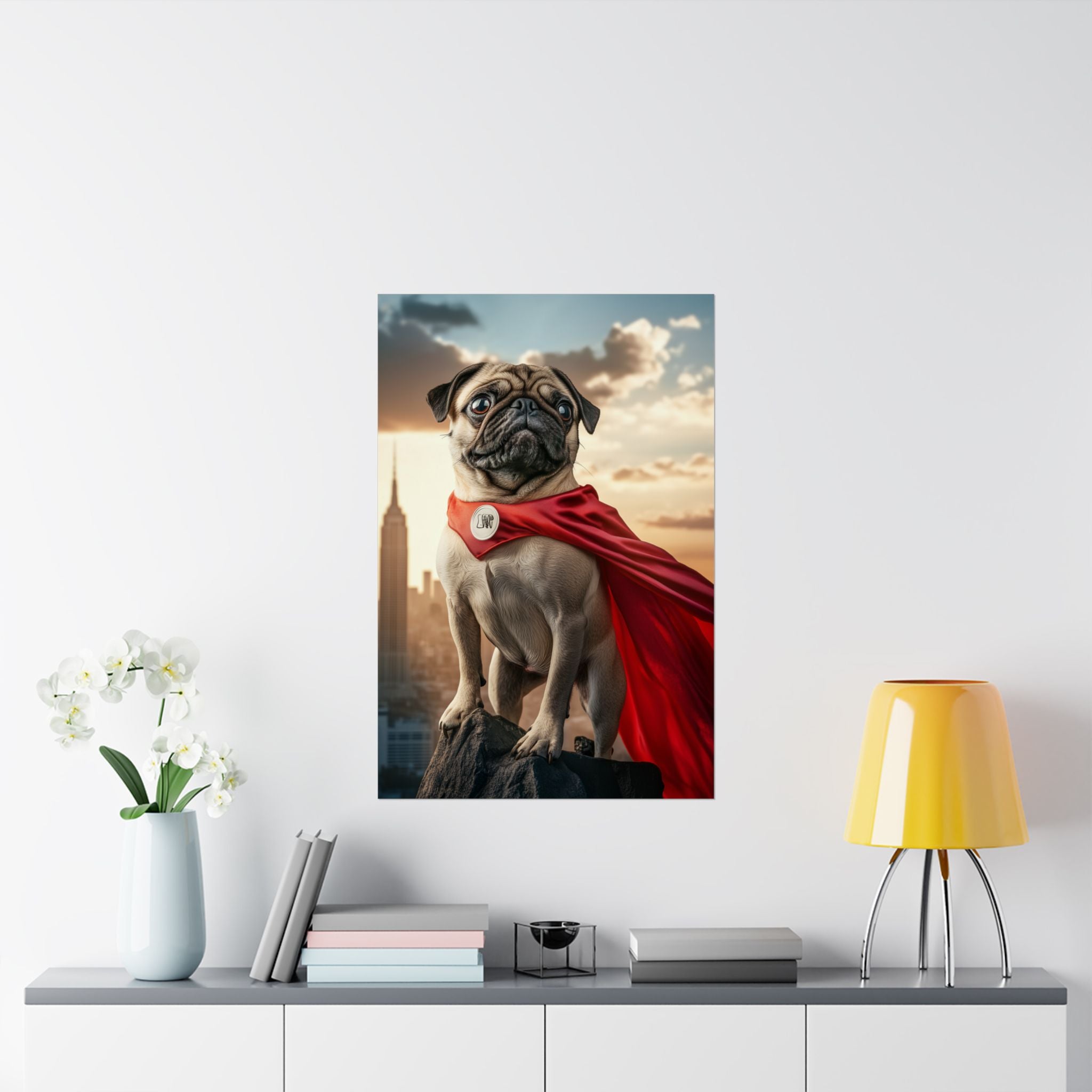 Superhero Pug Poster