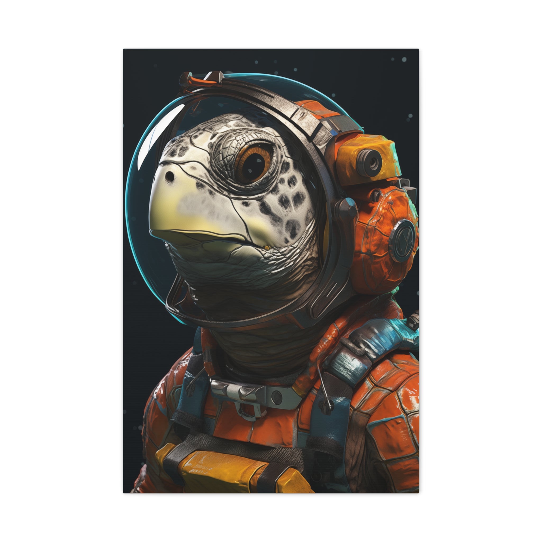 AstroTurtle 2 Canvas Wall Art - SynthFrame