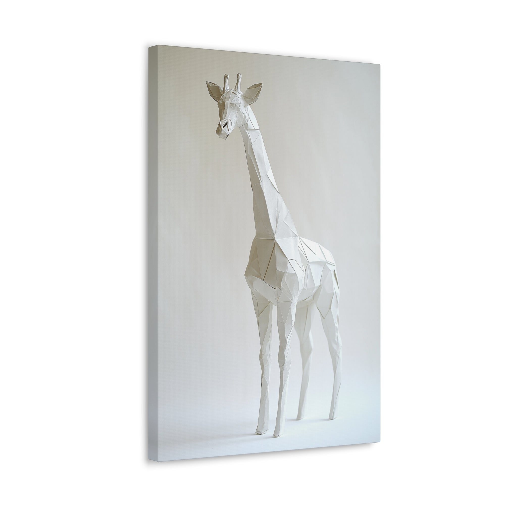 Folded Giraffe Canvas Wall Art - SynthFrame