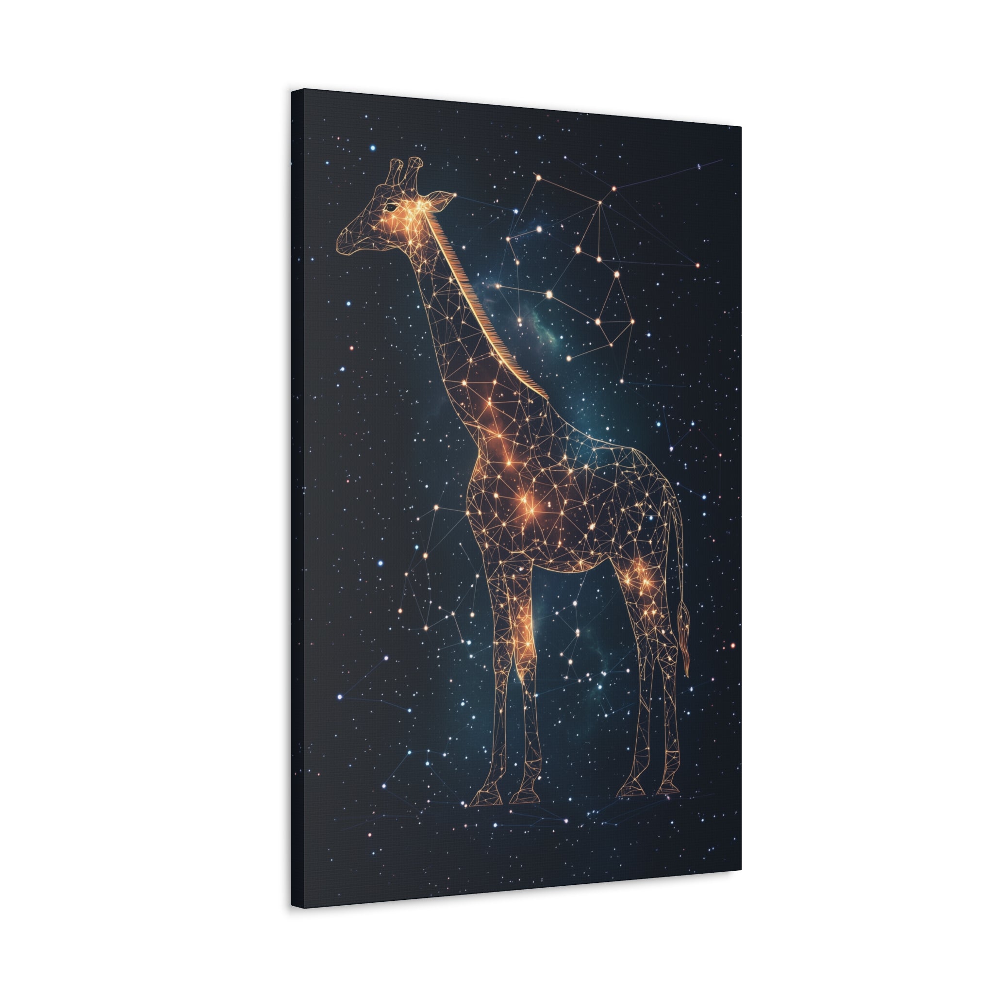 Constellation Giraffe Canvas Wall Art - SynthFrame