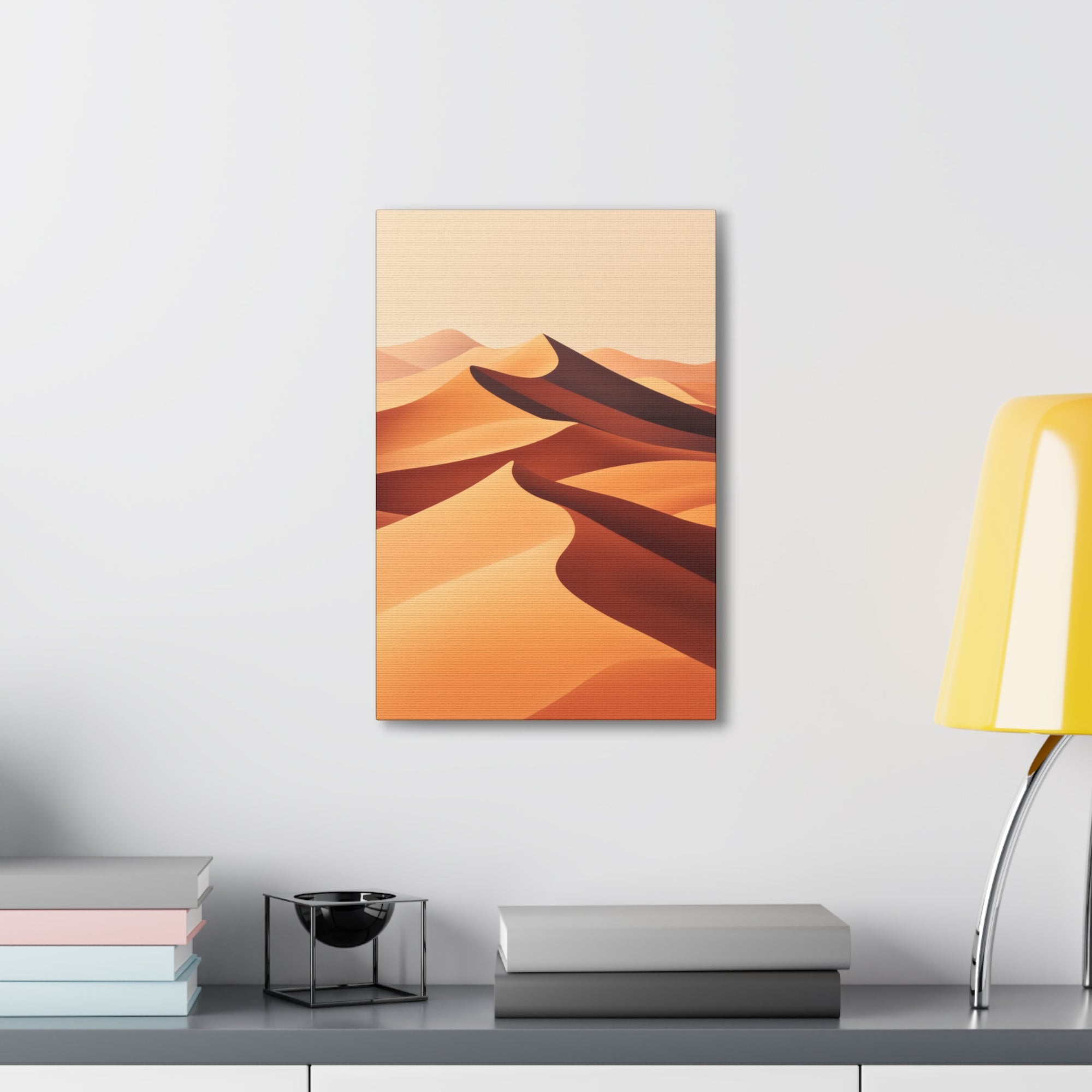 Minimalist Desert Dunes Canvas Wall Art - SynthFrame