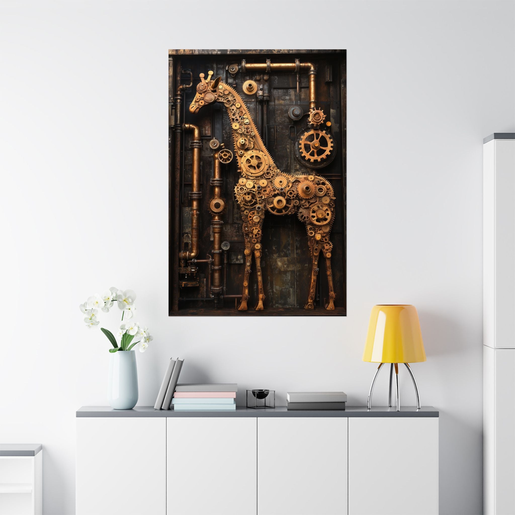 Steampunk Giraffe: Mechanical Marvel Poster