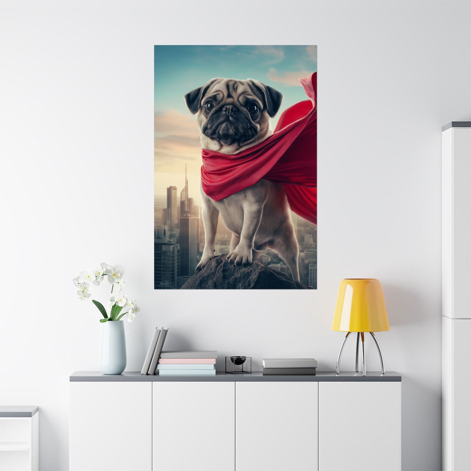 Superhero Pug Poster