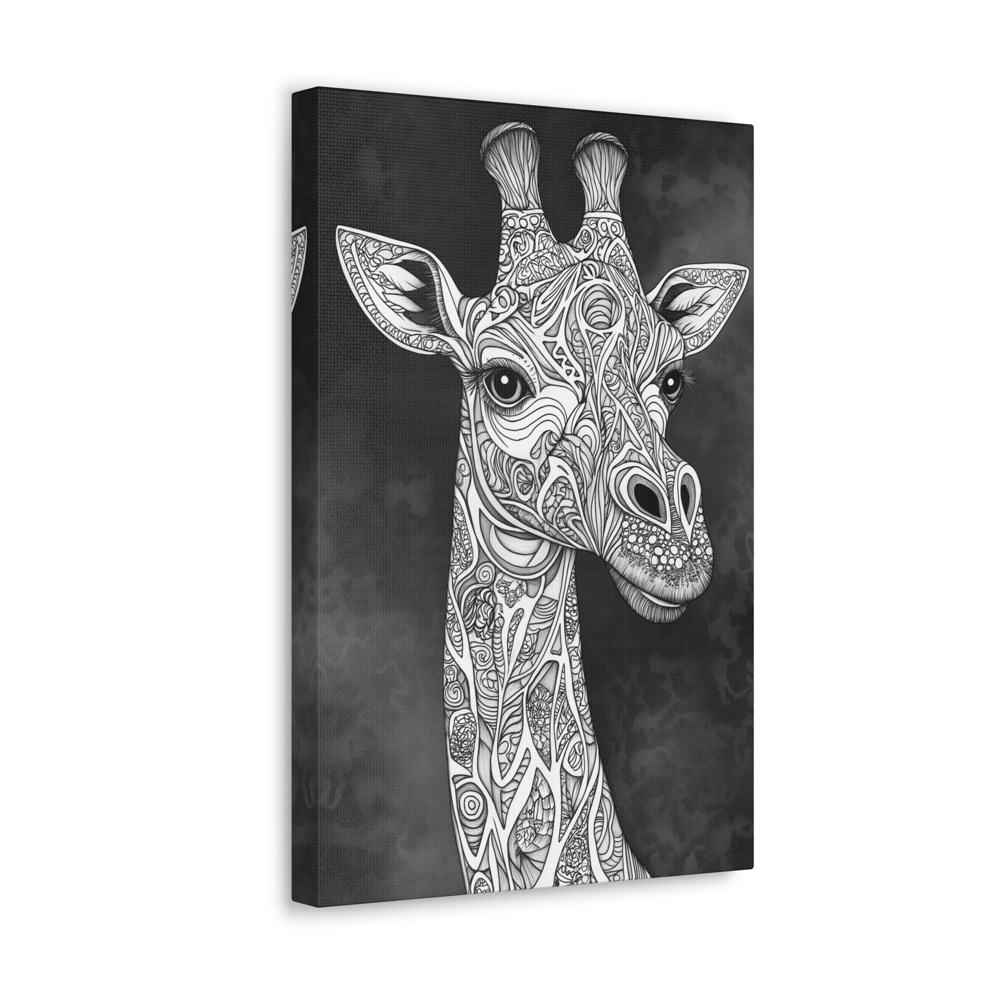 Zentangle Giraffe Canvas Wall Art - SynthFrame