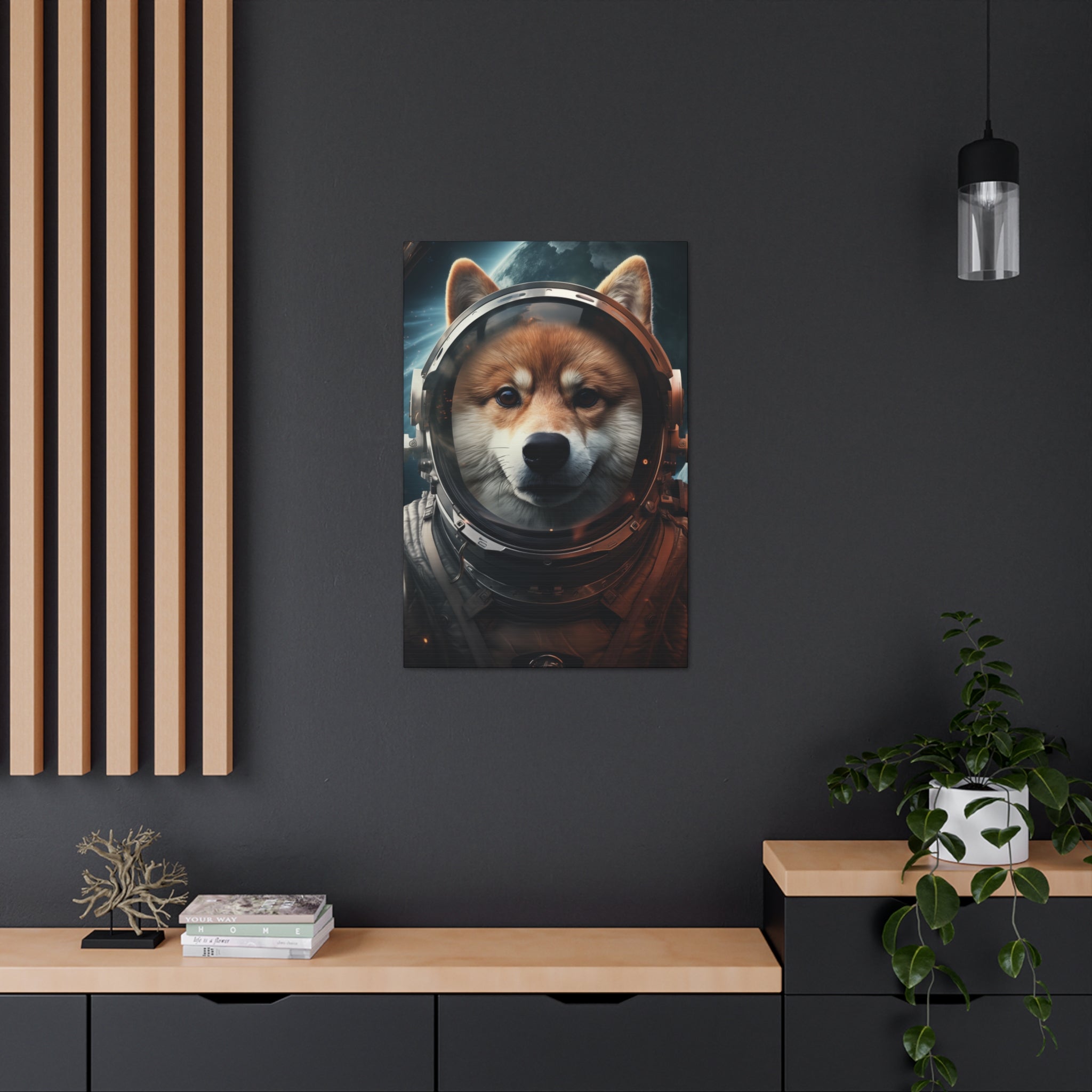 AstroDog 2 Canvas Wall Art - SynthFrame