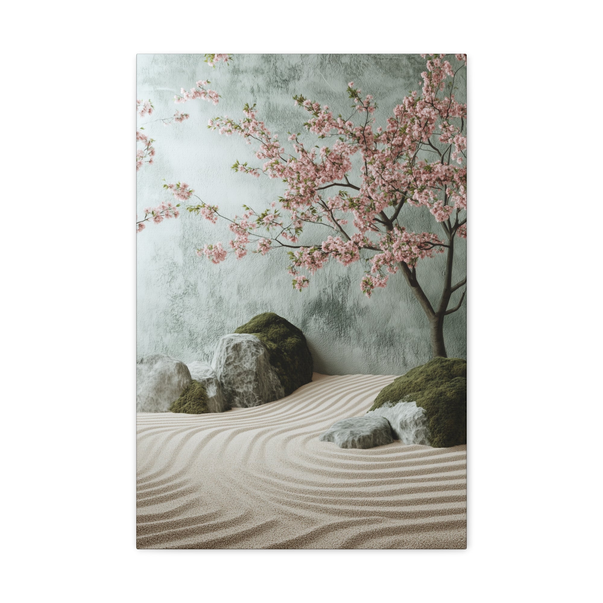 Zen Japanese Garden Canvas Wall Art - SynthFrame