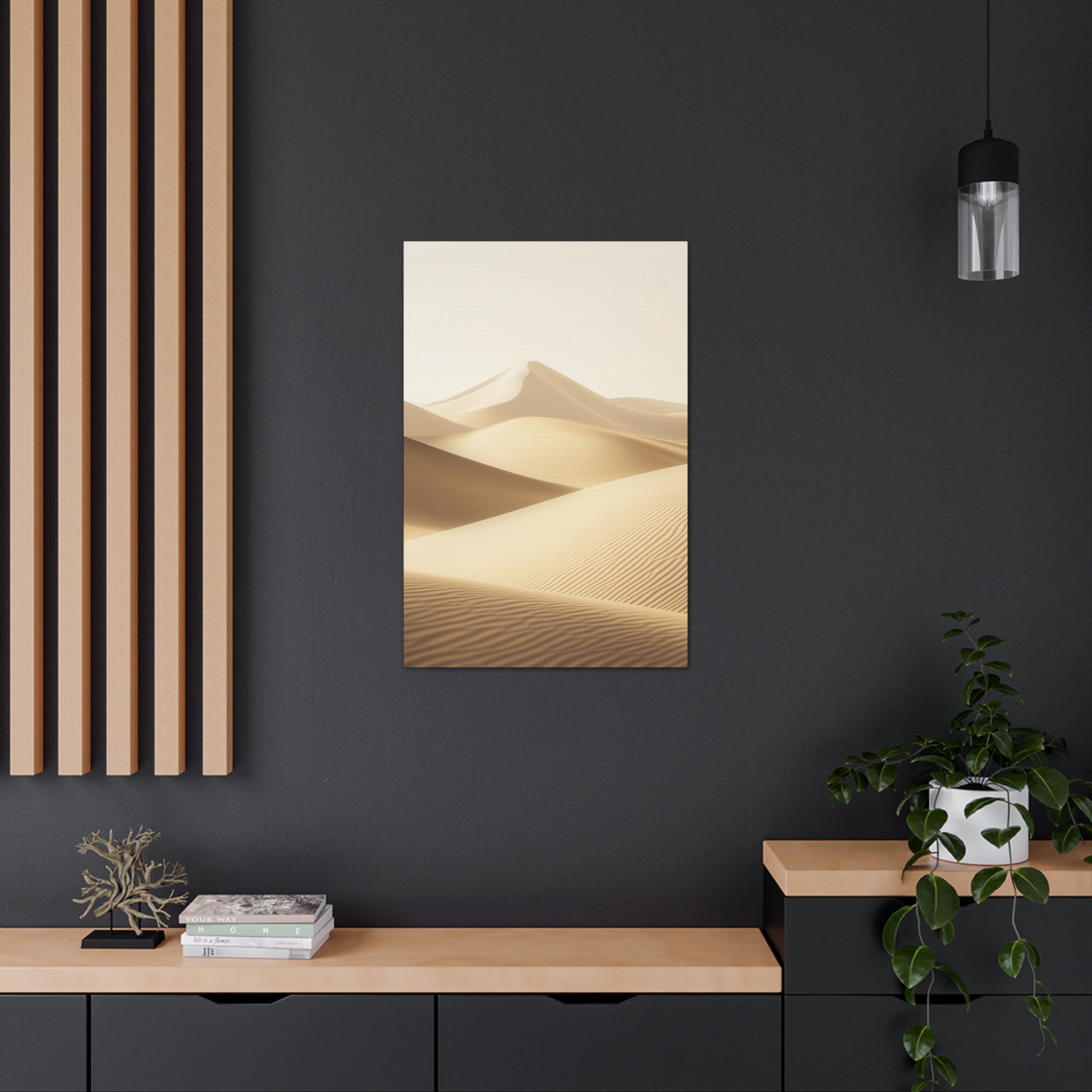 Minimalist Desert Dunes Canvas Wall Art - SynthFrame