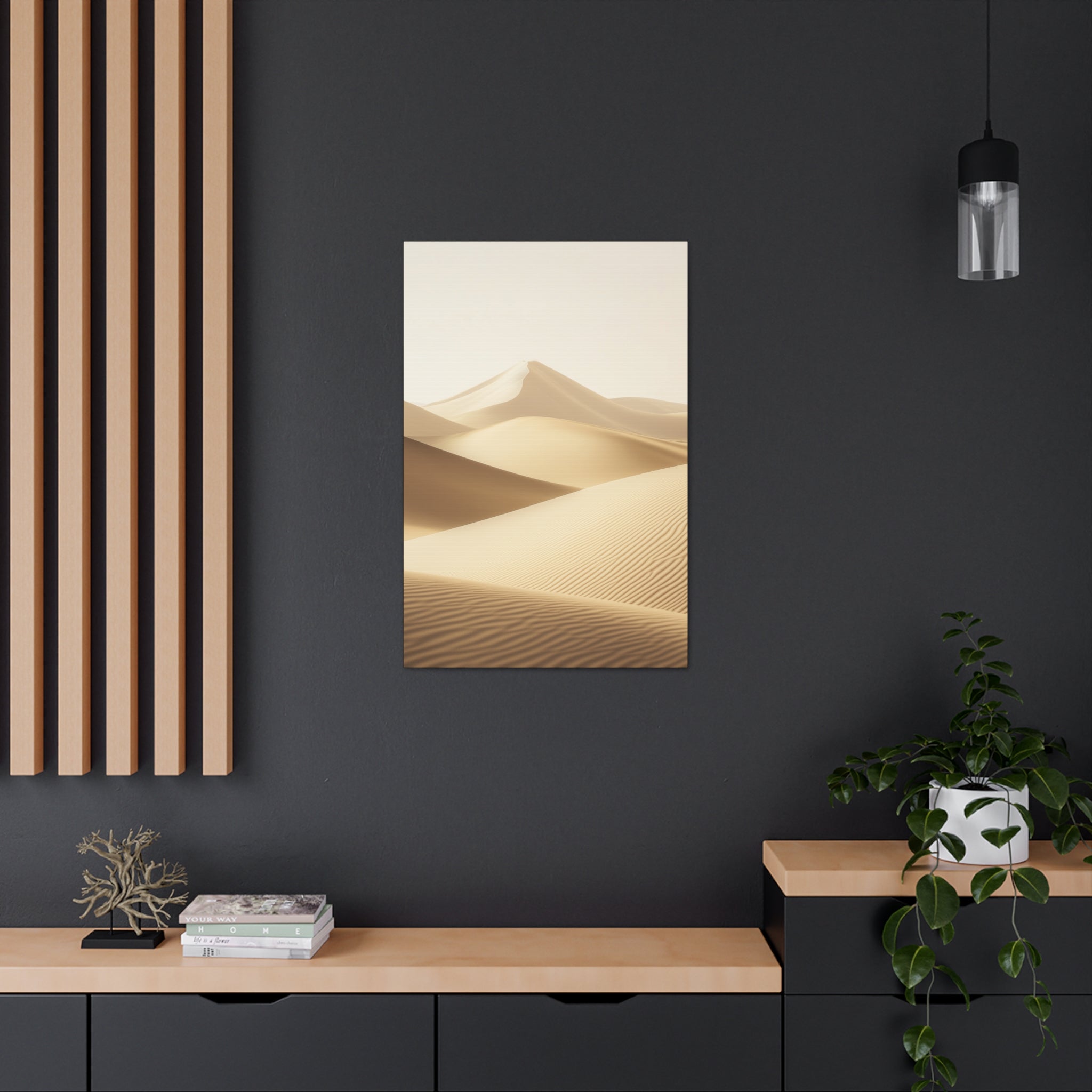 Minimalist Desert Dunes Canvas Wall Art - SynthFrame