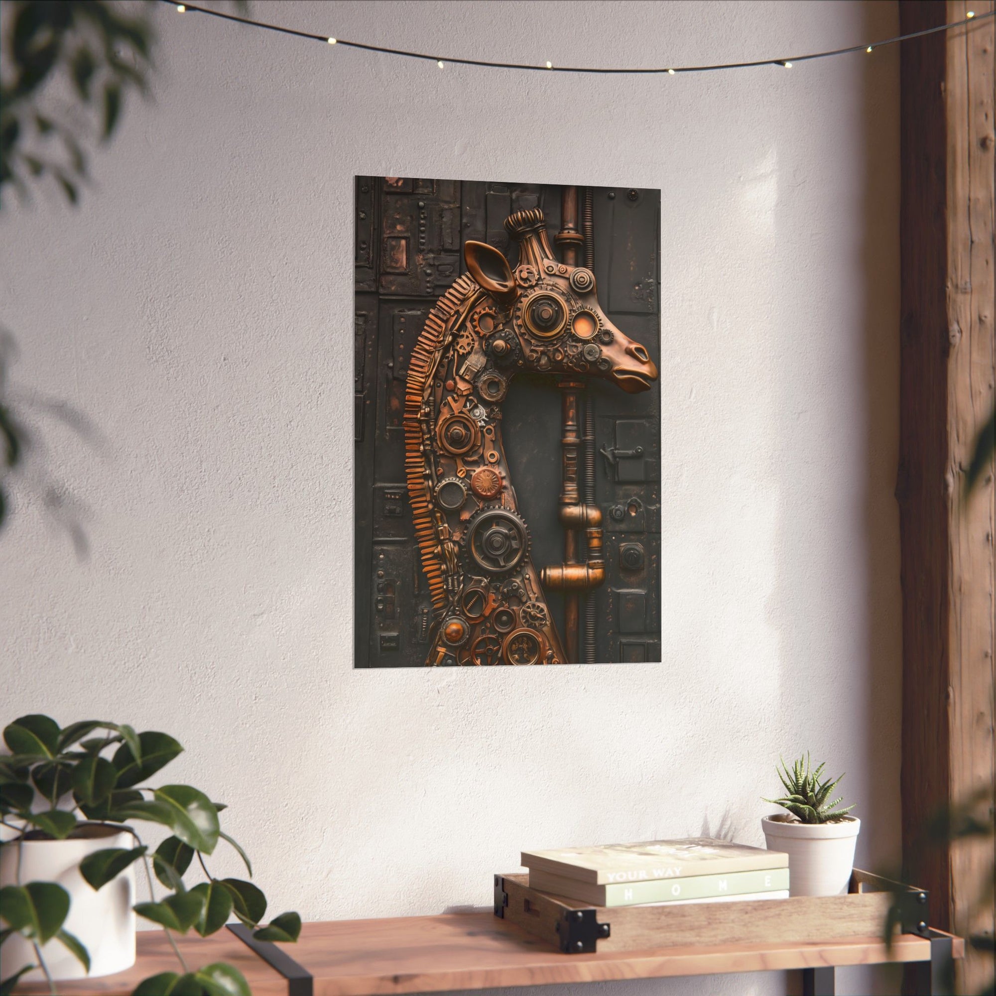 Steampunk Giraffe: Mechanical Marvel Poster