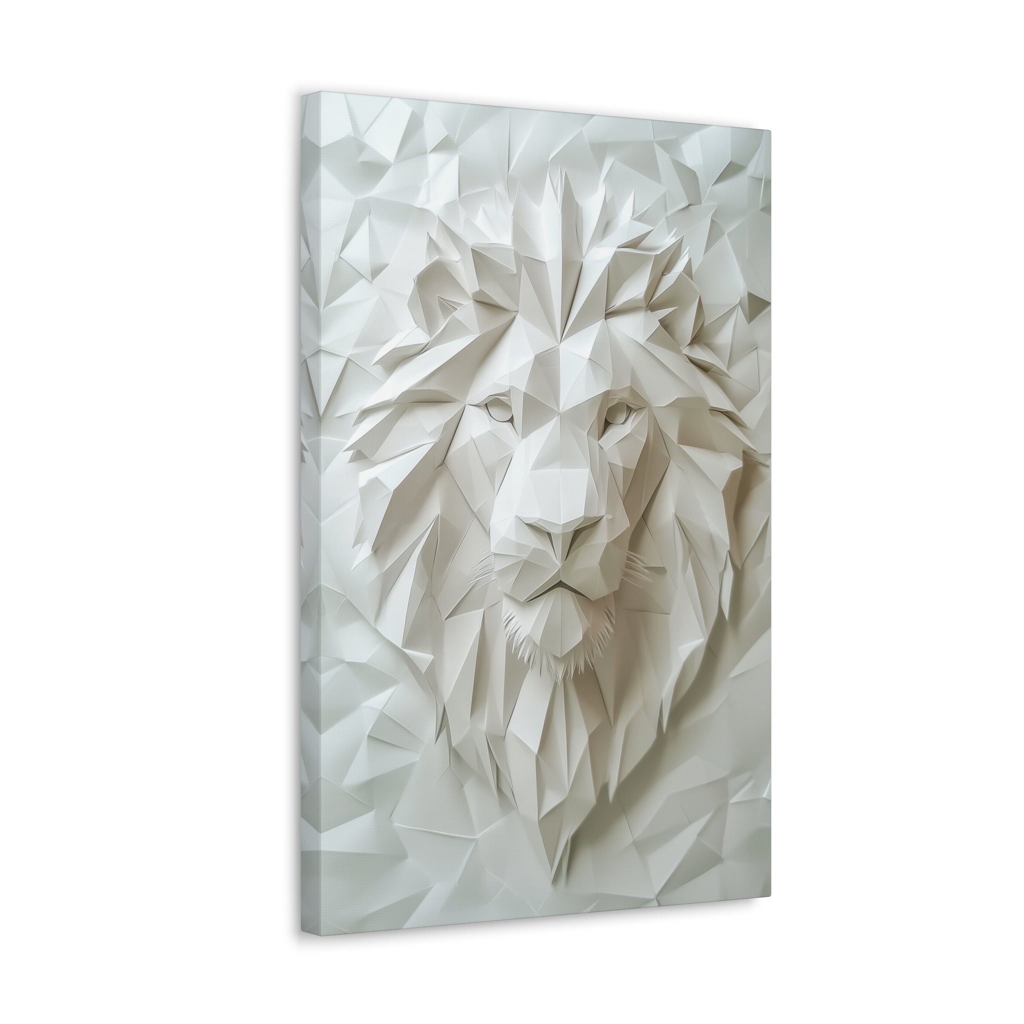 Folded Lion Canvas Wall Art - SynthFrame