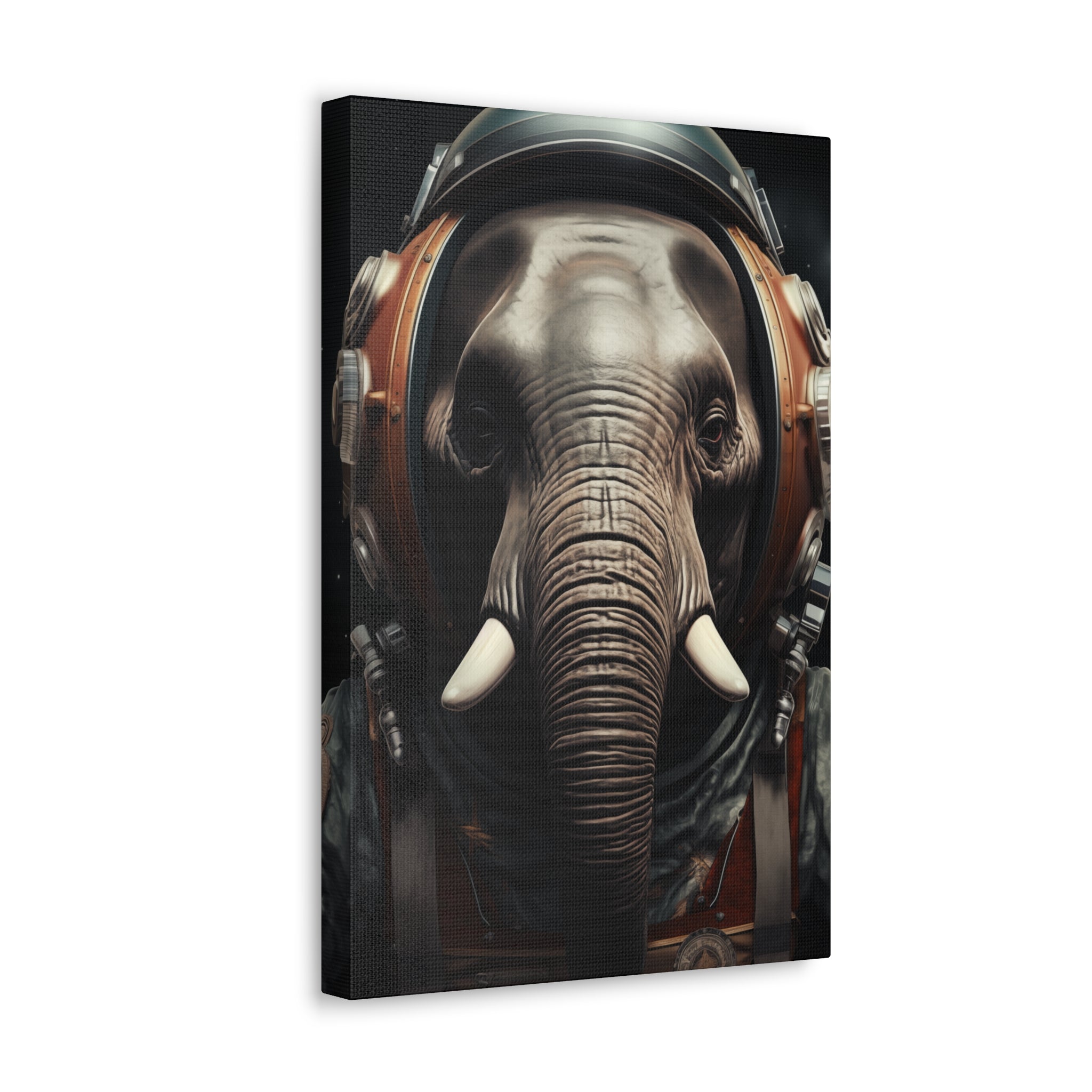 AstroElephant 2 Canvas Wall Art - SynthFrame