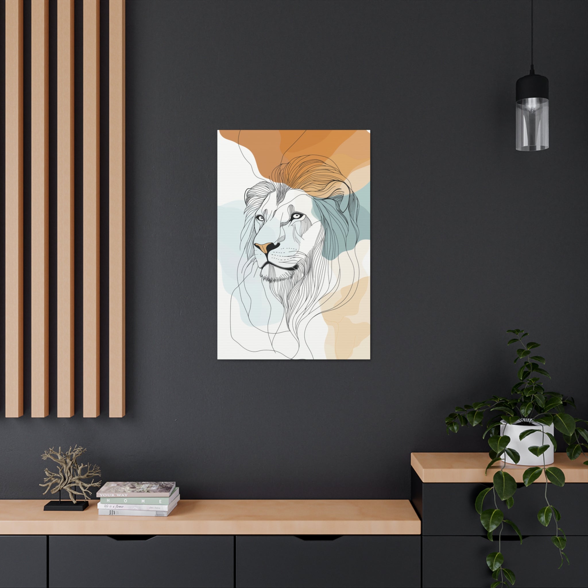 Essence of Lion Canvas Wall Art - SynthFrame