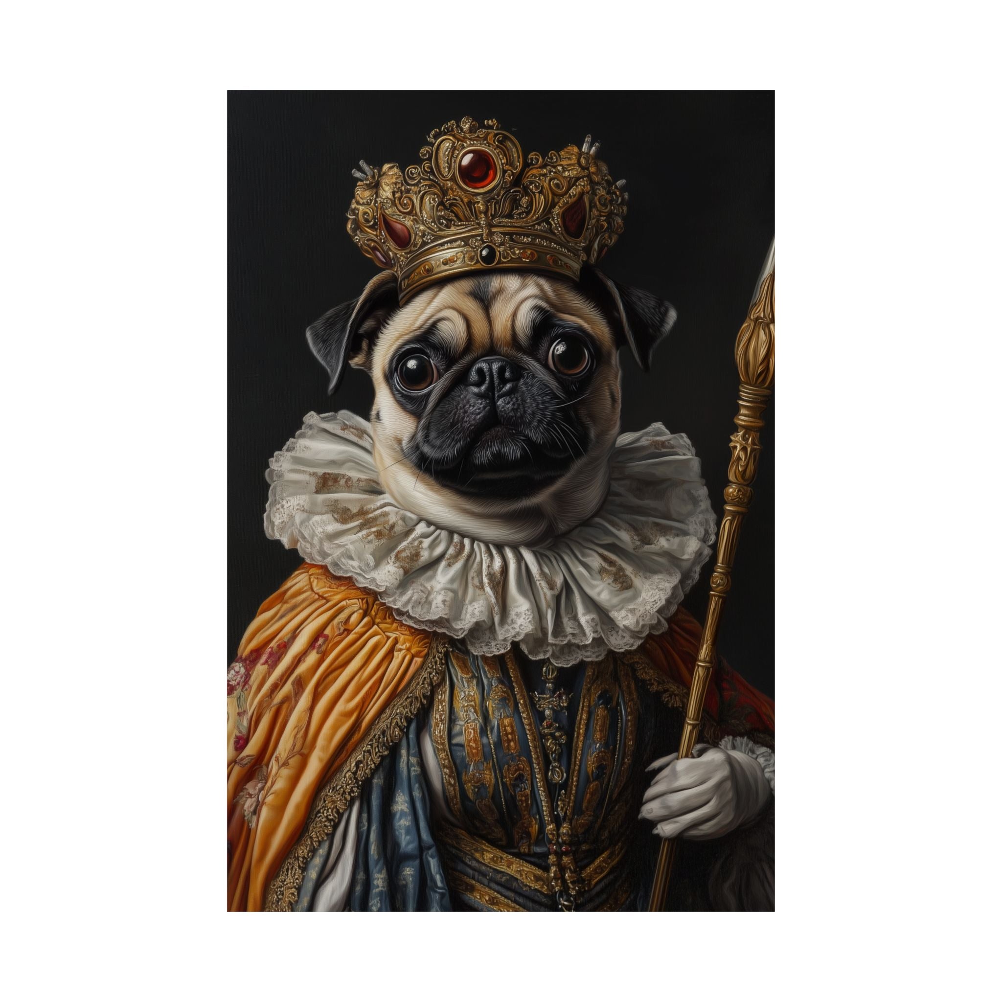 Renaissance Pug Poster