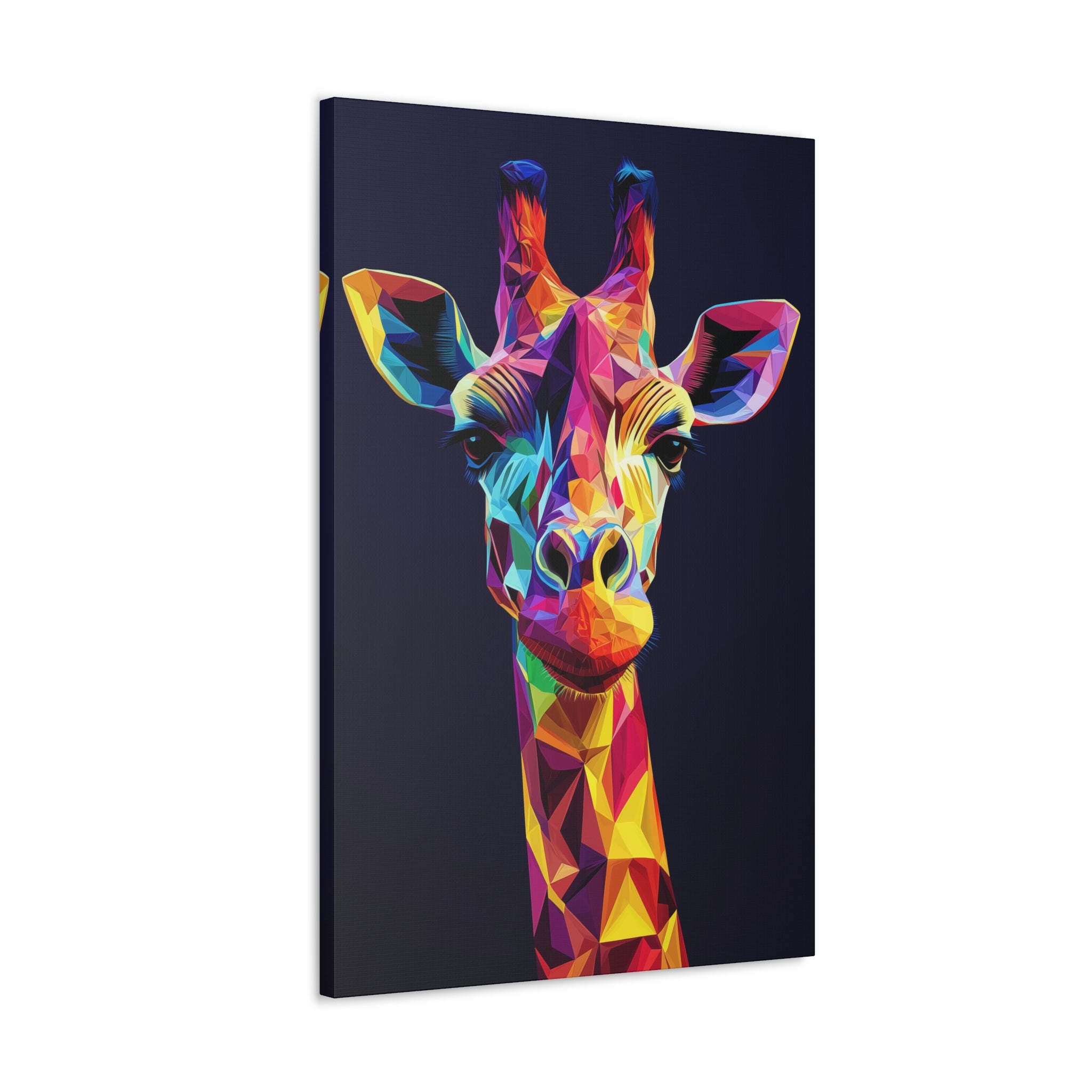 Crystalline Giraffe Canvas Wall Art - SynthFrame