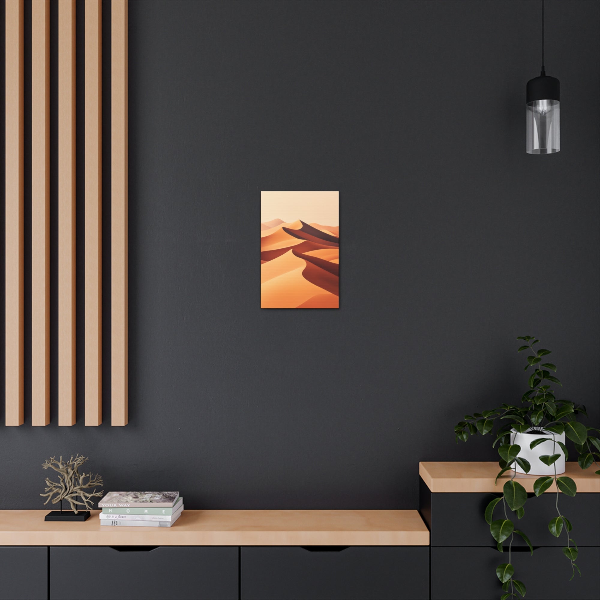 Minimalist Desert Dunes Canvas Wall Art - SynthFrame