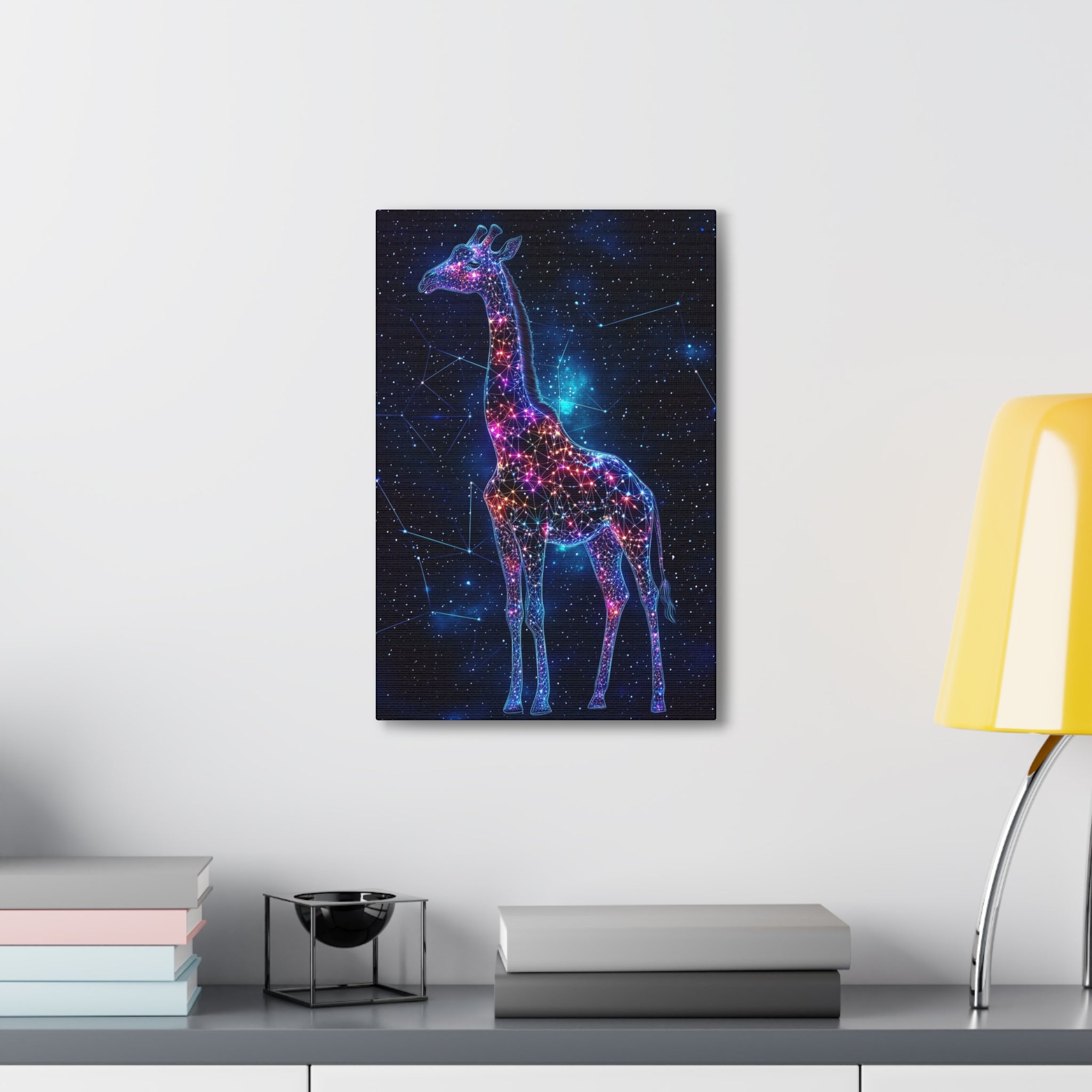 Constellation Giraffe Canvas Wall Art - SynthFrame