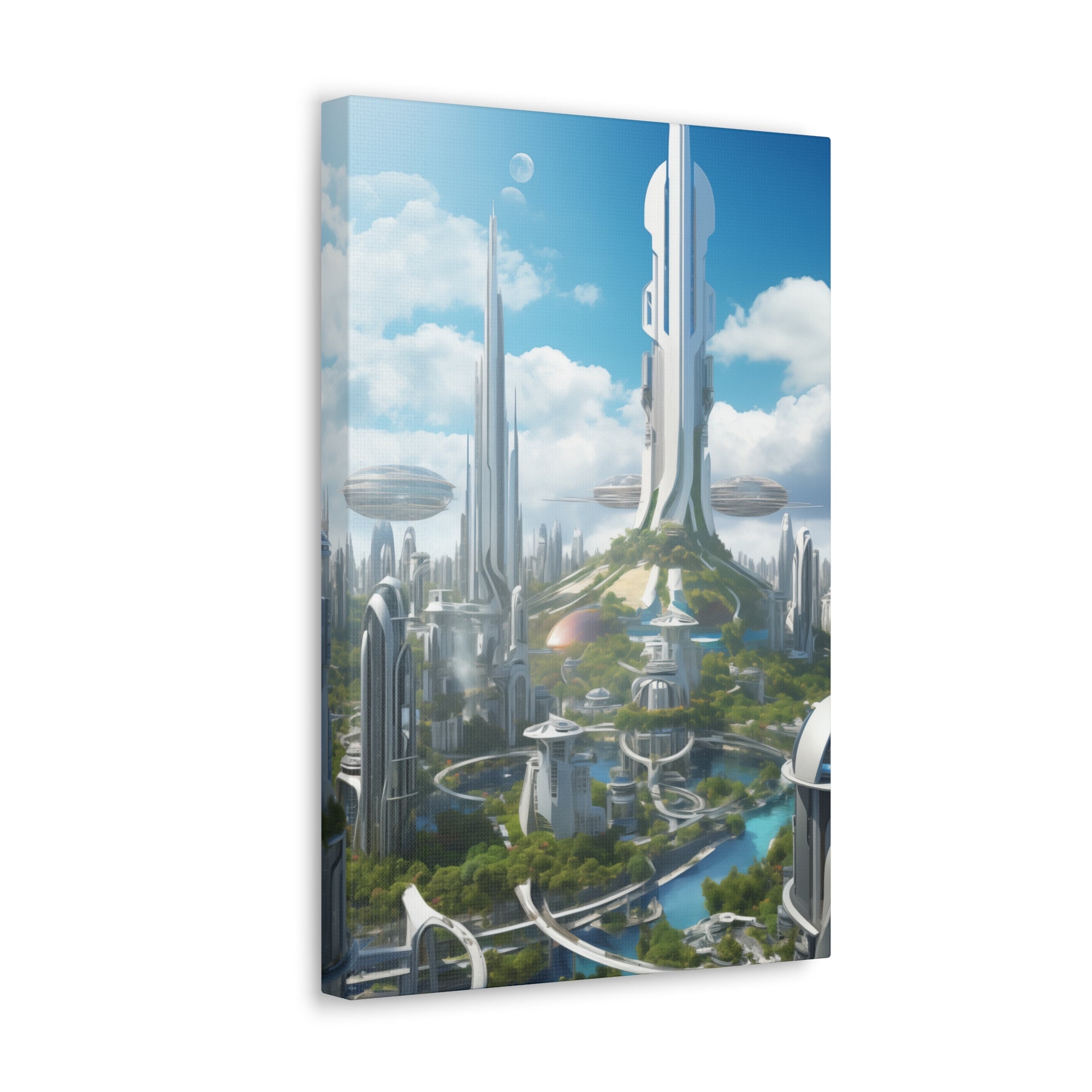 Futuristic Eco City 8 Canvas Wall Art - SynthFrame