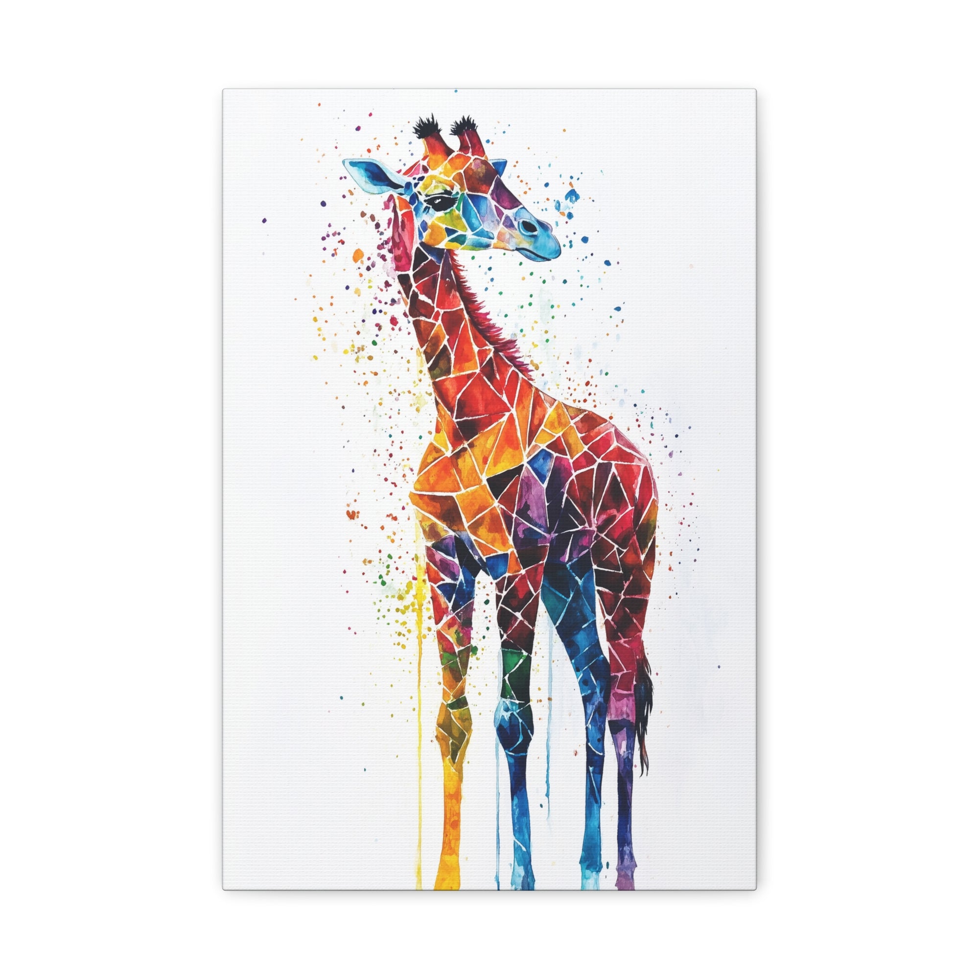 Watercolor Giraffe Canvas Wall Art - SynthFrame