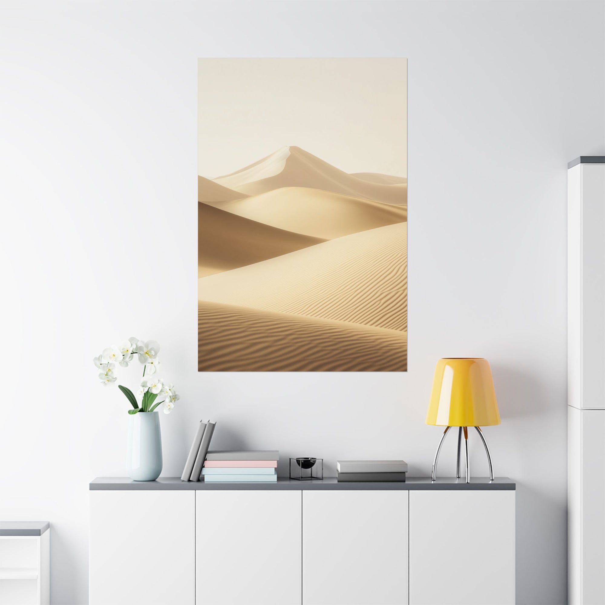 Minimalist Desert Dunes Poster Wall Art - SynthFrame