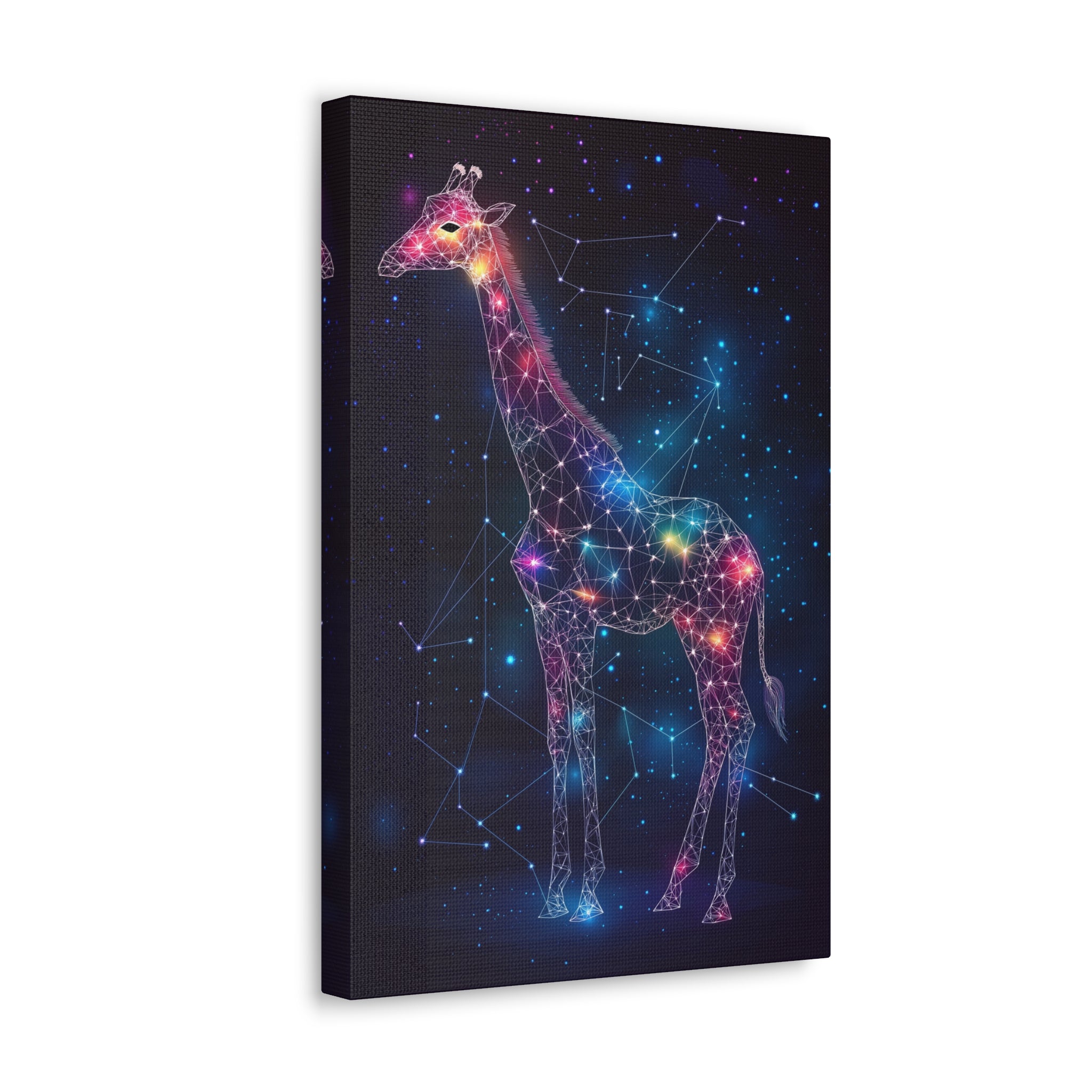 Constellation Giraffe Canvas Wall Art - SynthFrame