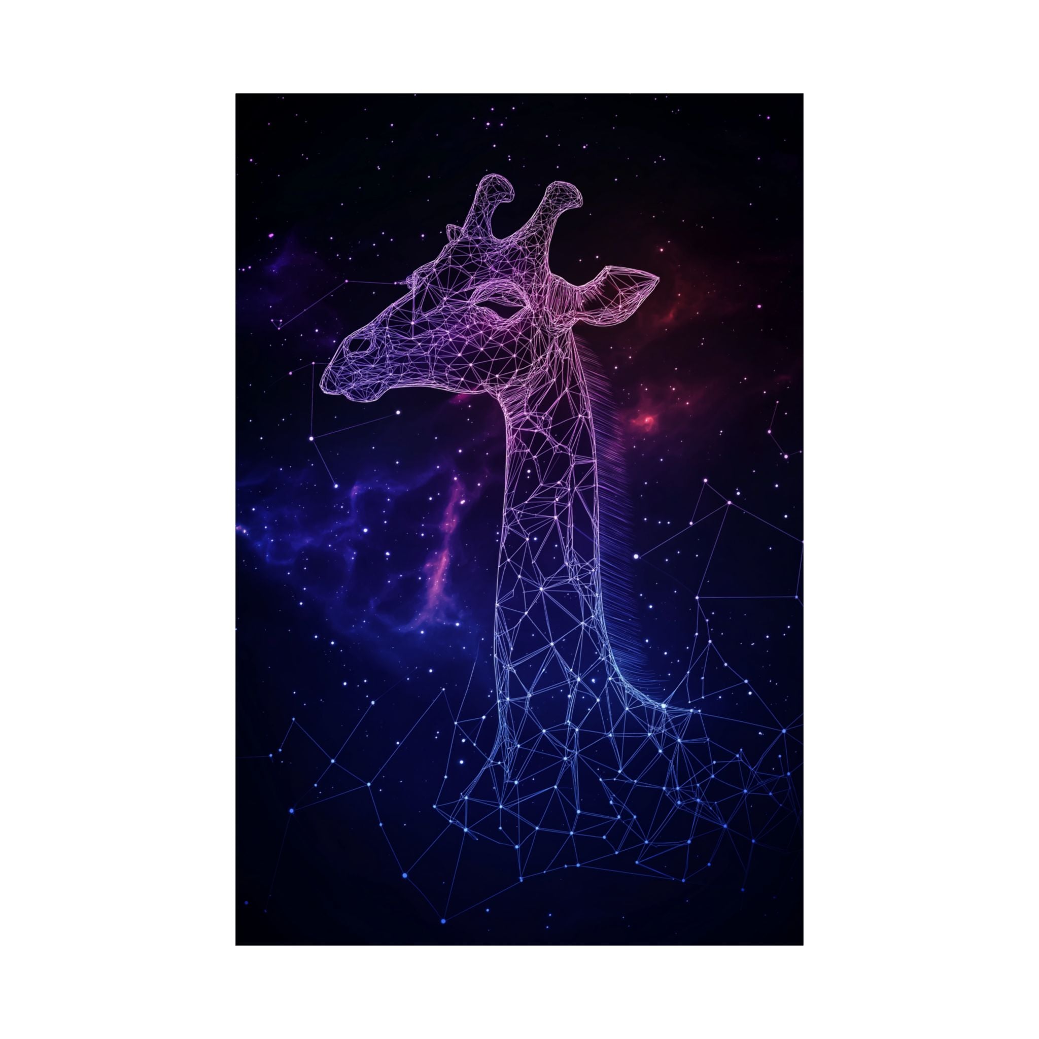 Constellation Giraffe Poster