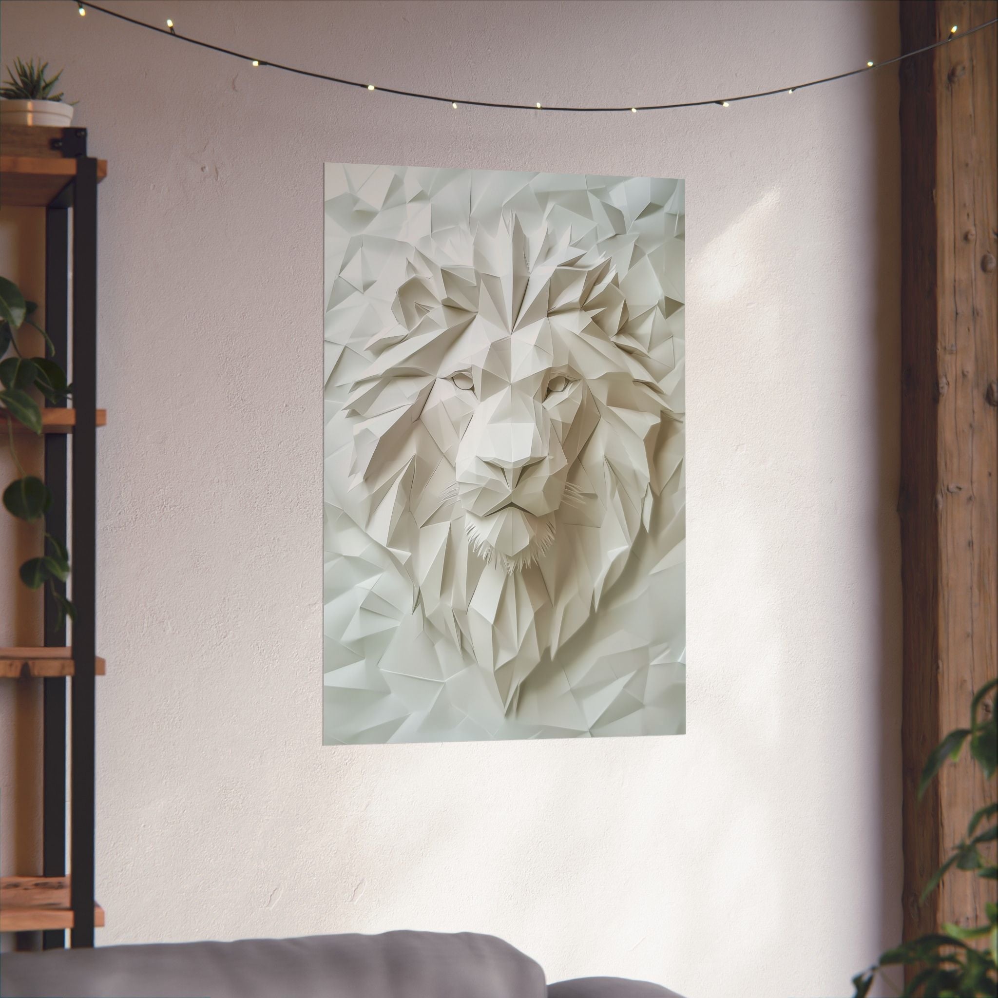 Folded Lion Poster