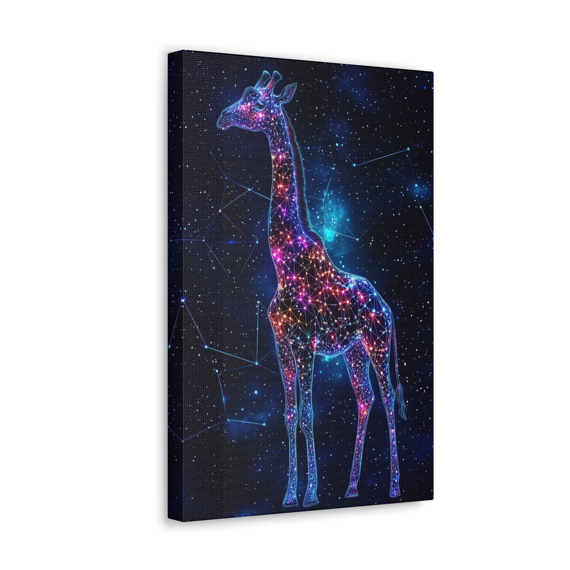 Constellation Giraffe Canvas Wall Art - SynthFrame