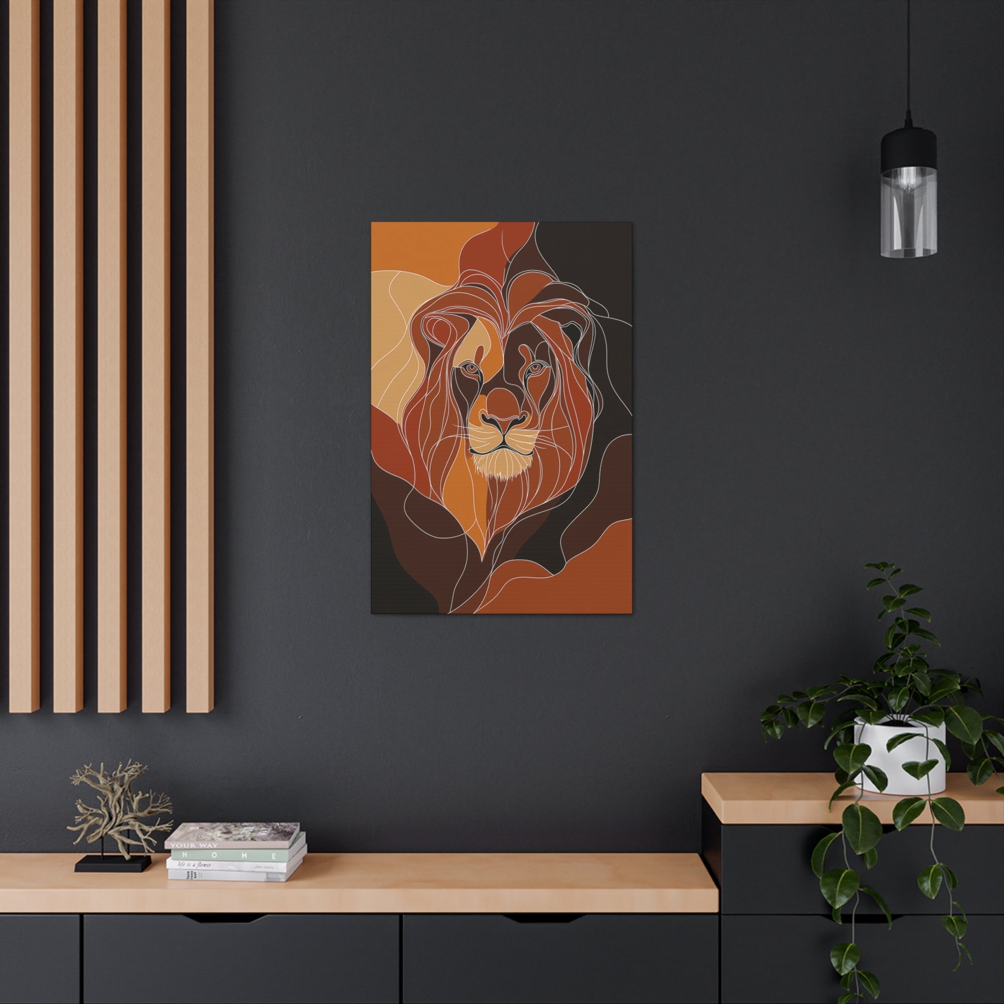 Essence of Lion Canvas Wall Art - SynthFrame