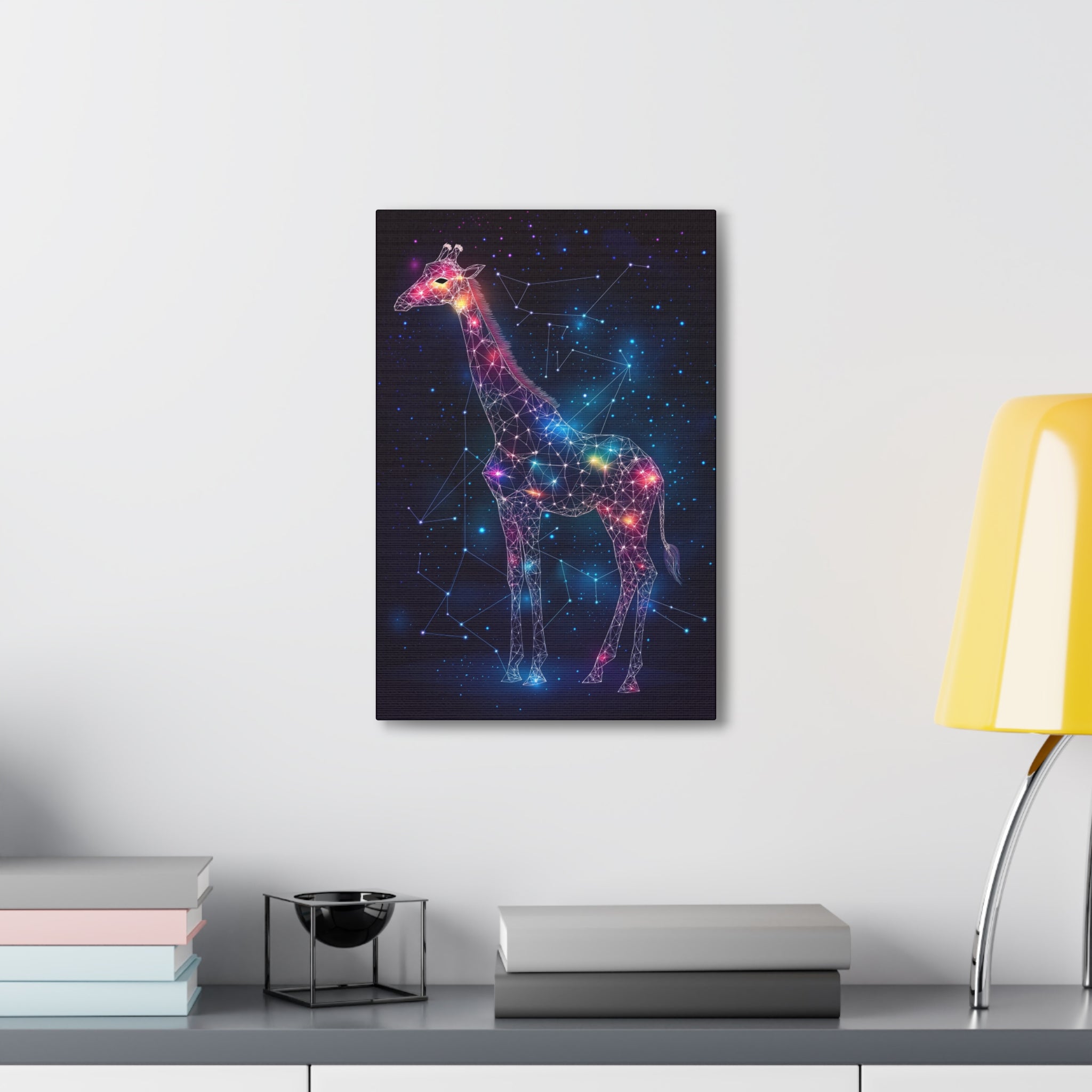 Constellation Giraffe Canvas Wall Art - SynthFrame