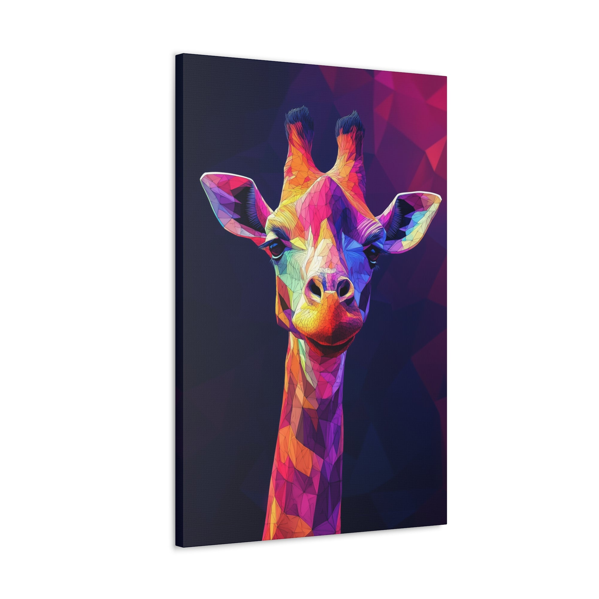 Crystalline Giraffe Canvas Wall Art - SynthFrame