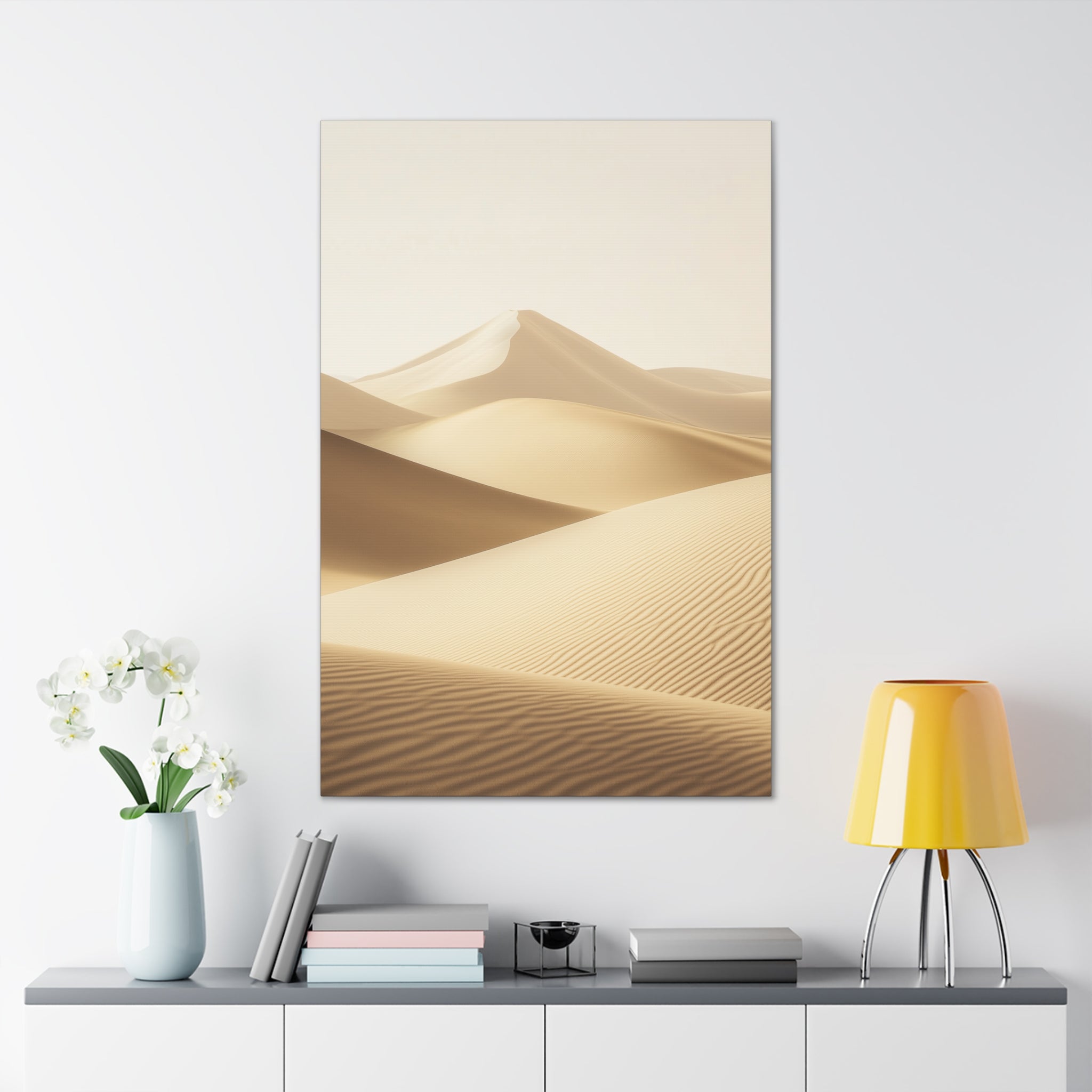 Minimalist Desert Dunes Canvas Wall Art - SynthFrame