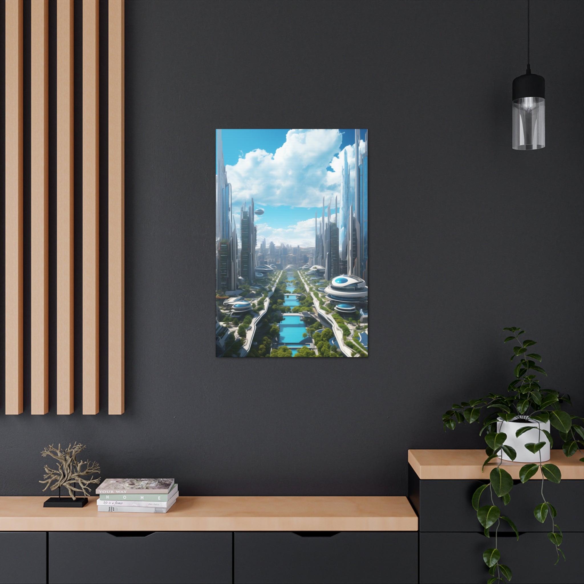 Futuristic Eco City 3 Canvas Wall Art - SynthFrame