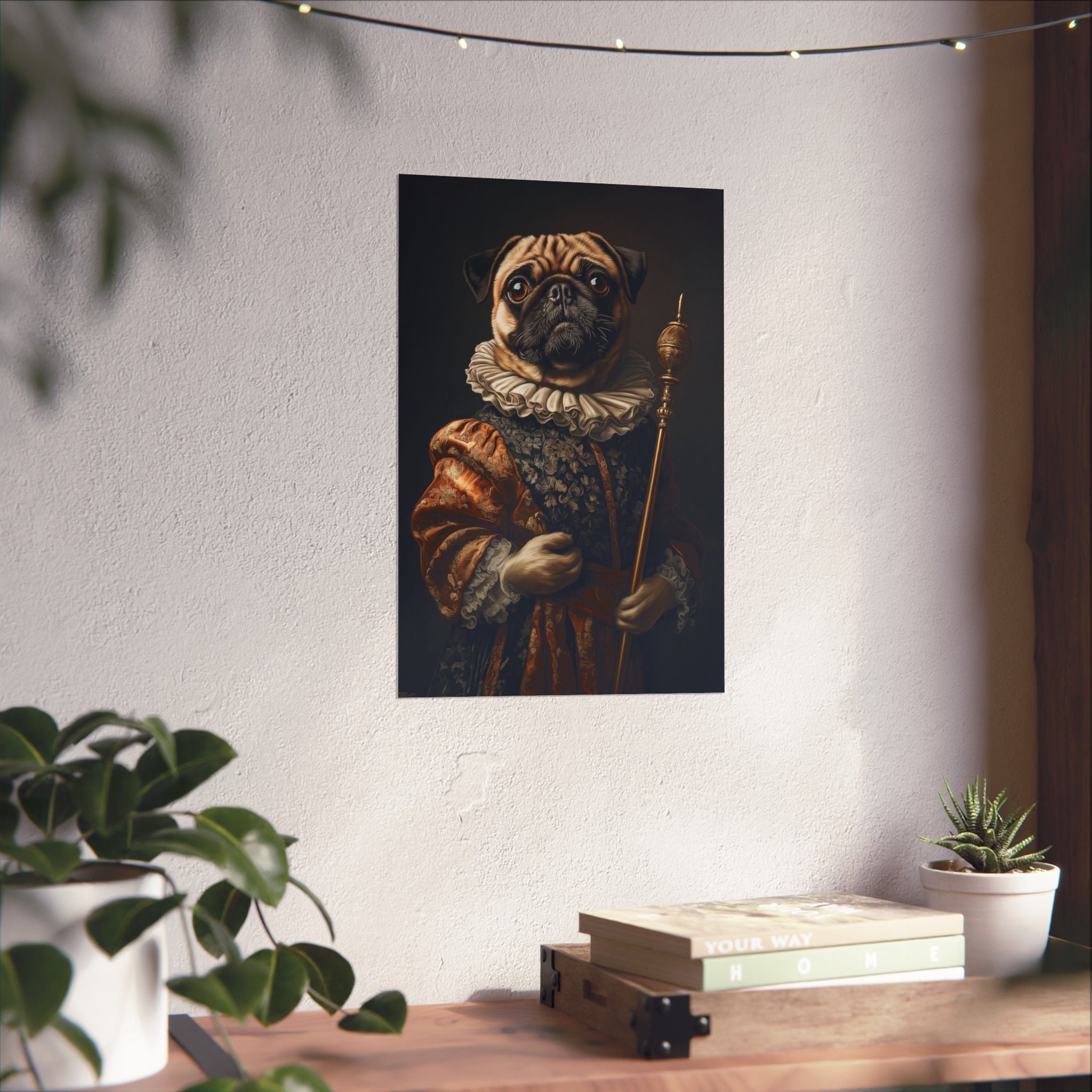 Renaissance Pug Poster