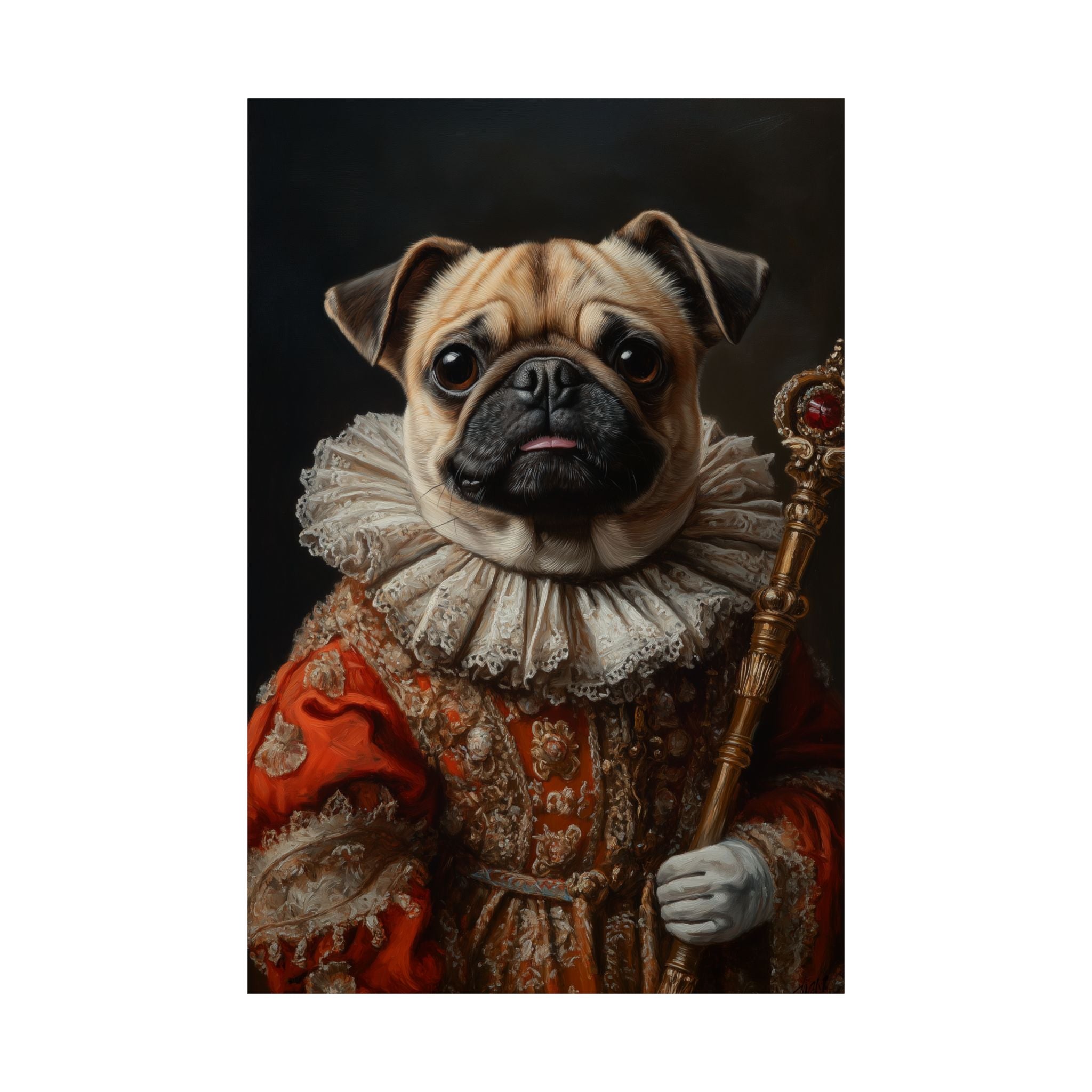 Renaissance Pug Poster