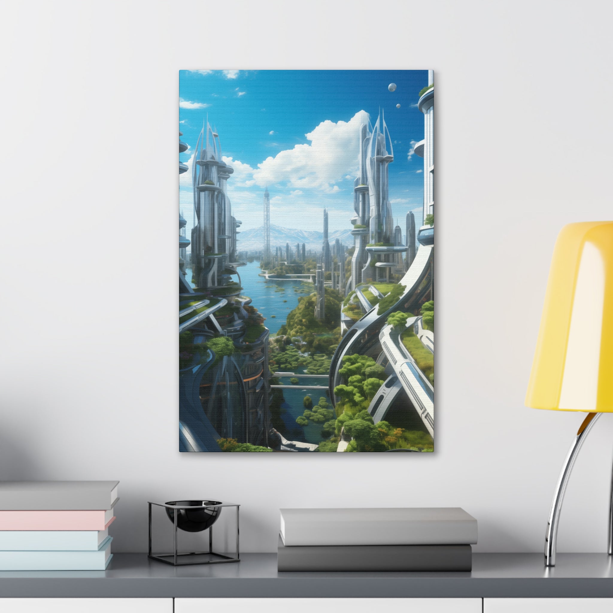 Futuristic Eco City 9 Canvas Wall Art - SynthFrame