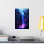 Enchanted Waterfall Oasis Poster Wall Art - SynthFrame