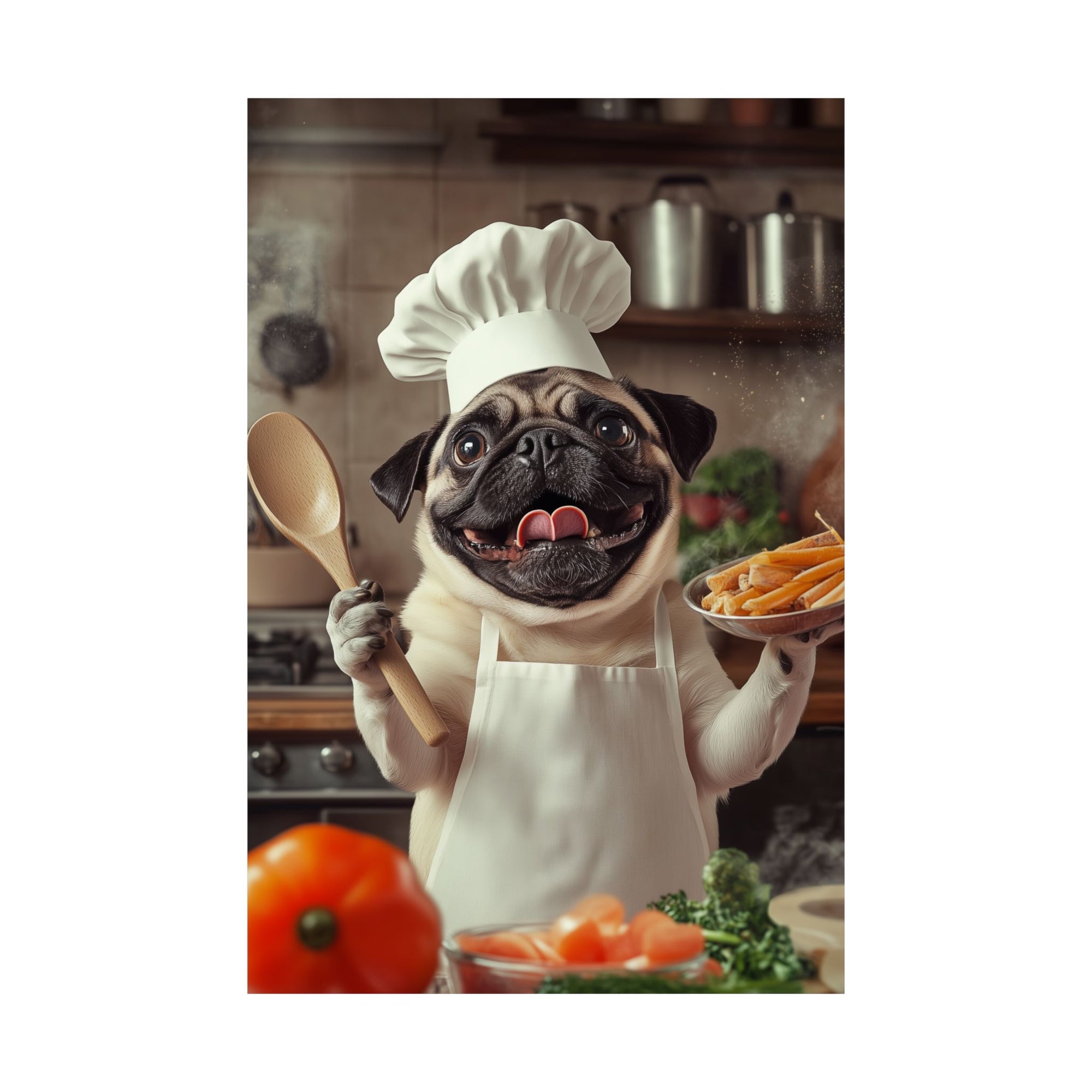 Chef Pug Poster