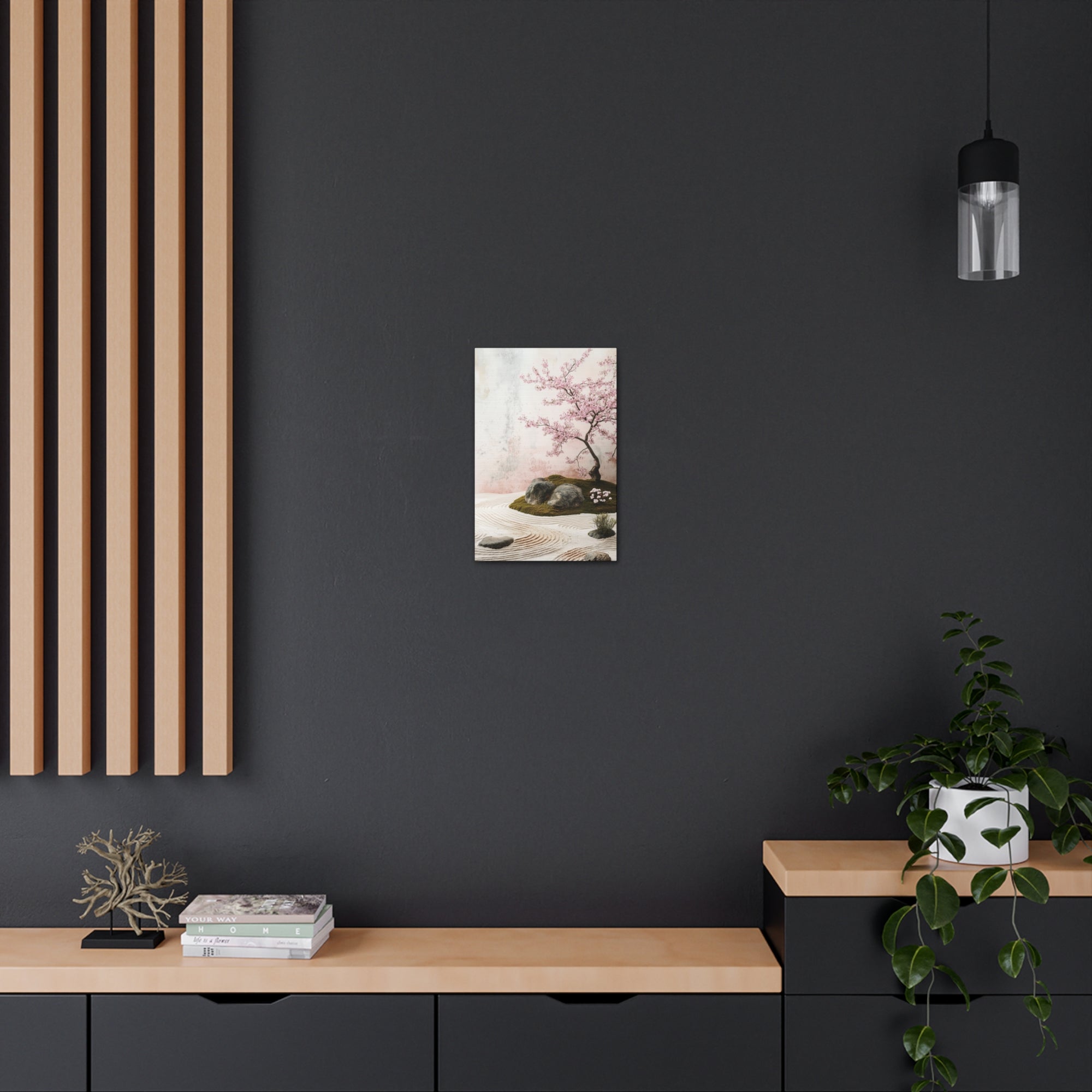 Zen Japanese Garden Canvas Wall Art - SynthFrame