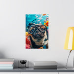 Underwater Pug Poster