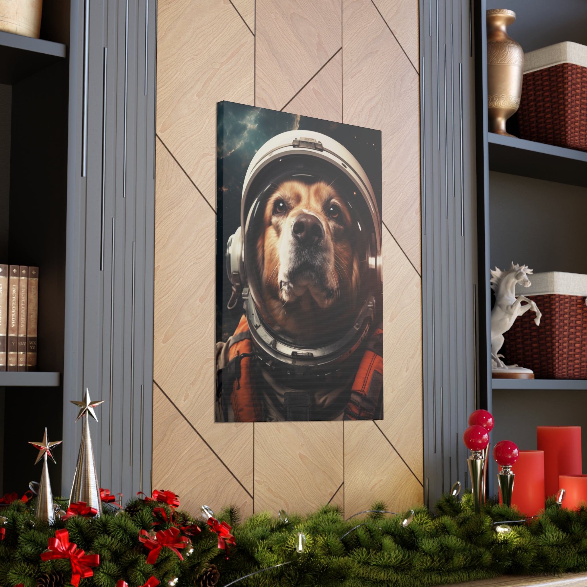 AstroDog 1 Canvas Wall Art - SynthFrame