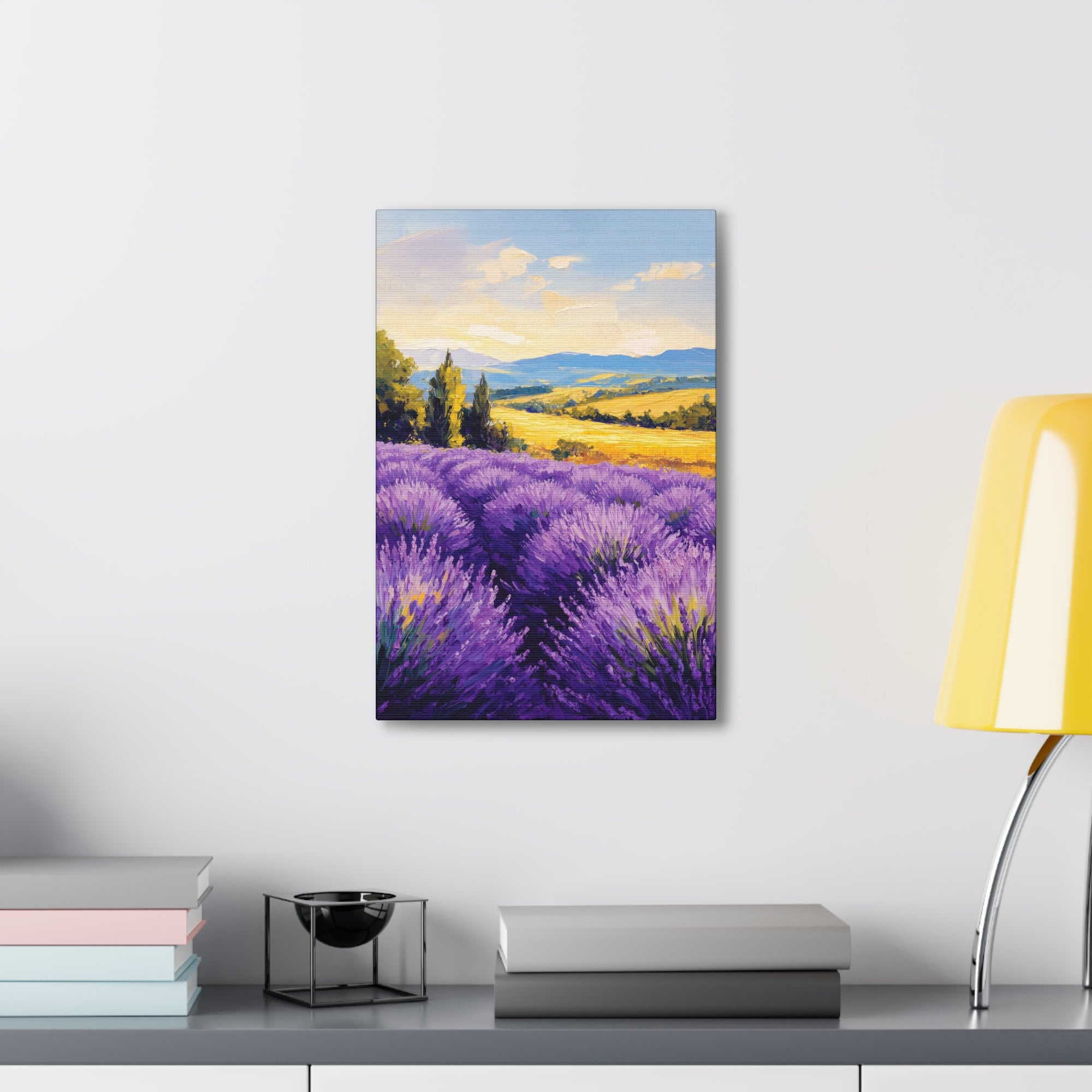 Impressionist Lavender Fields Canvas Wall Art - SynthFrame