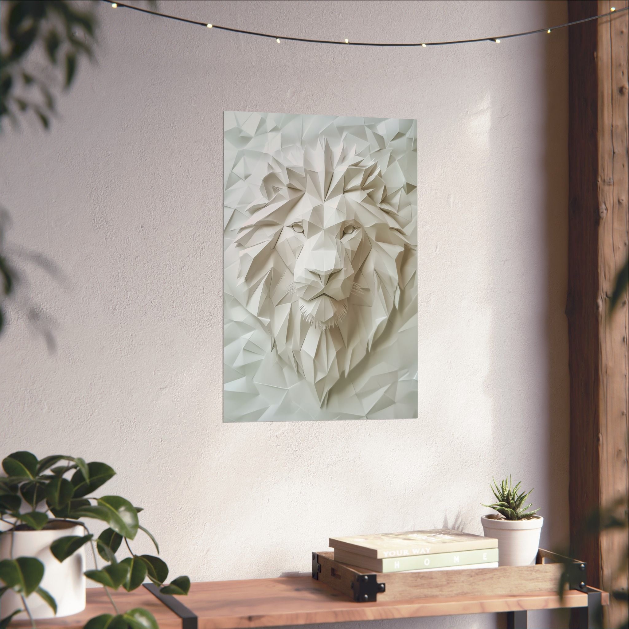 Folded Lion Poster