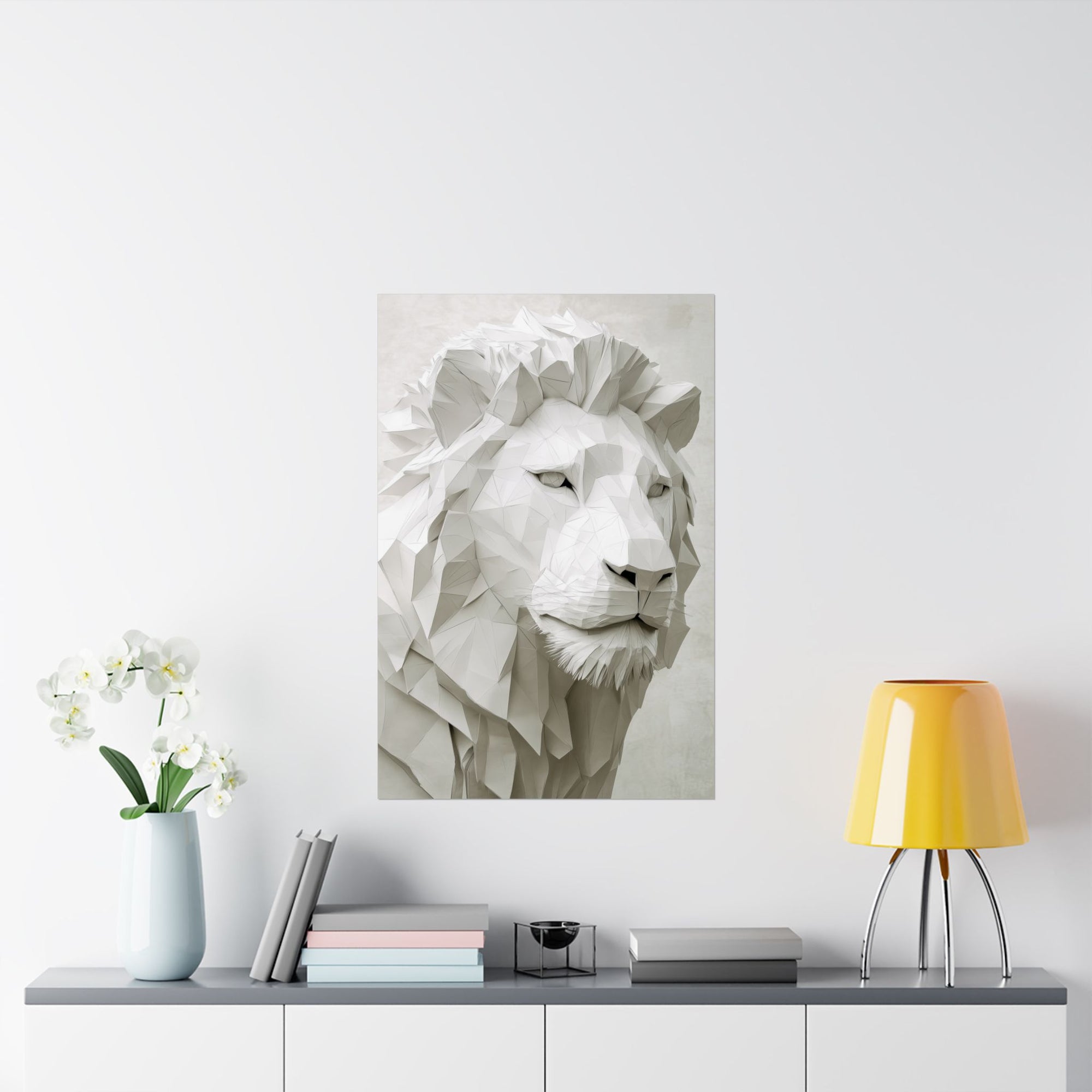 Folded Lion Poster