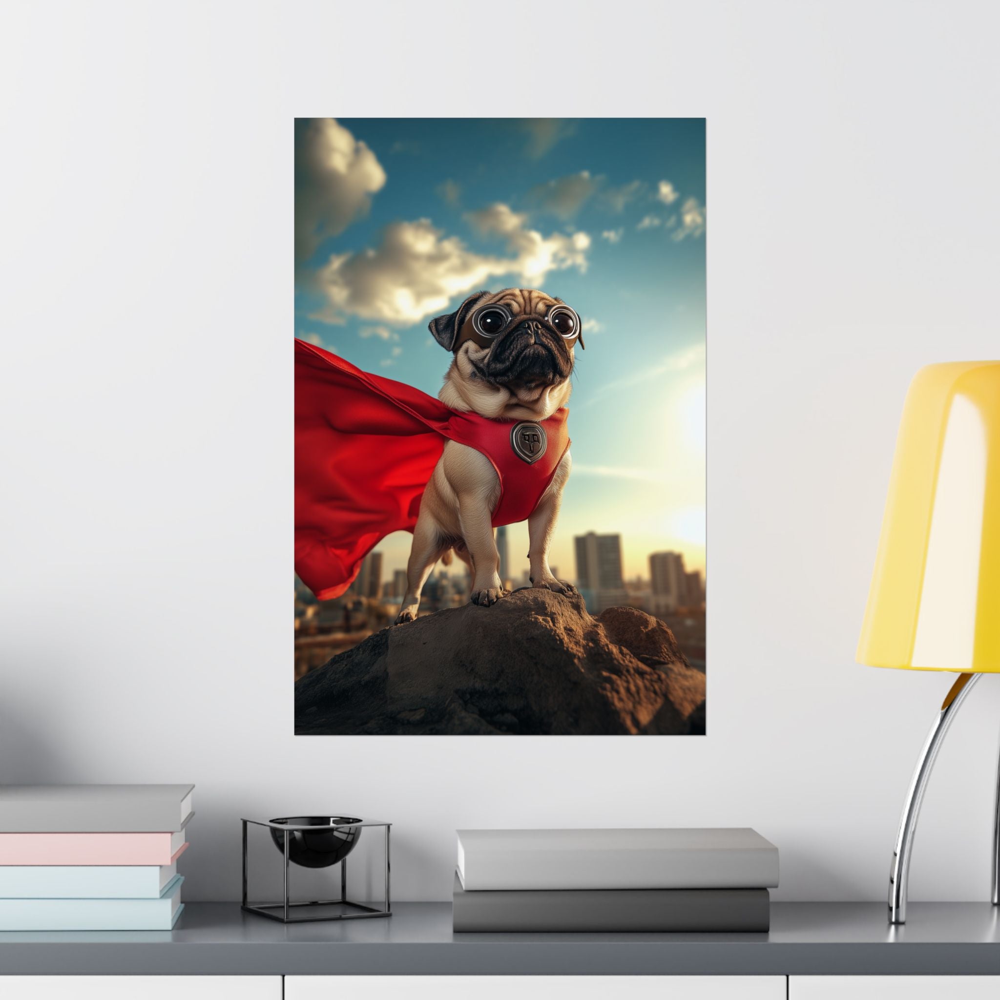 Superhero Pug Poster