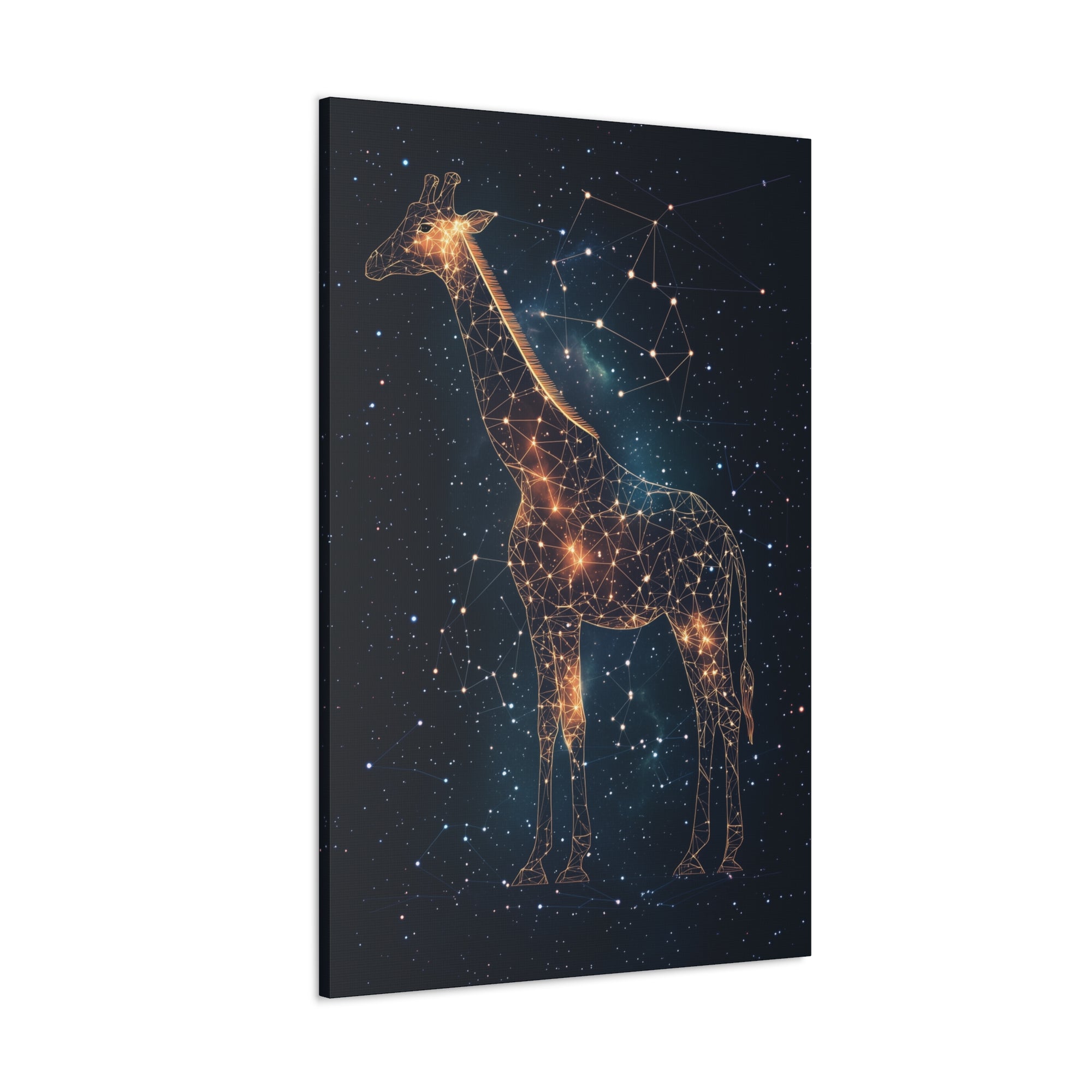 Constellation Giraffe Canvas Wall Art - SynthFrame