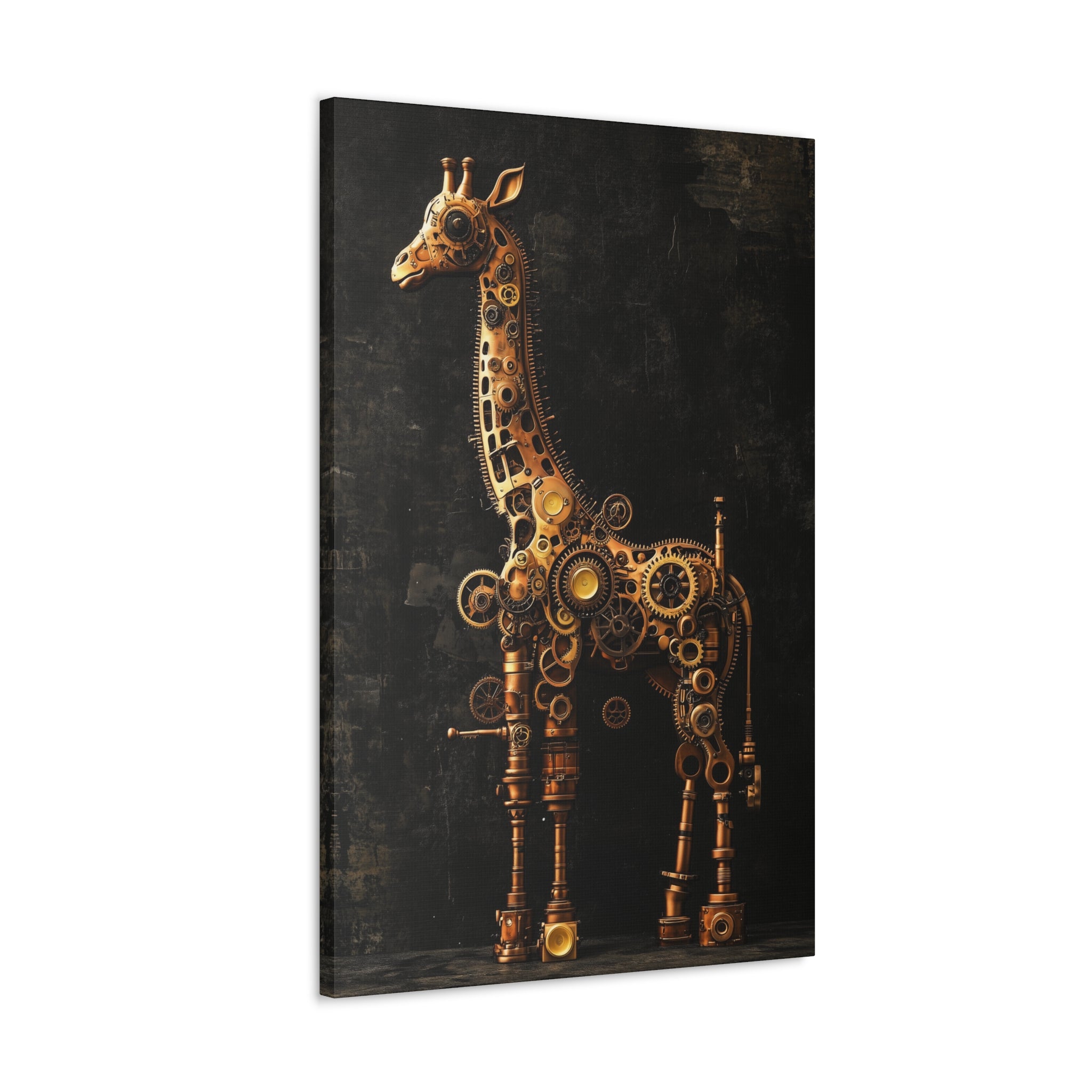 Steampunk Giraffe Canvas Wall Art - SynthFrame