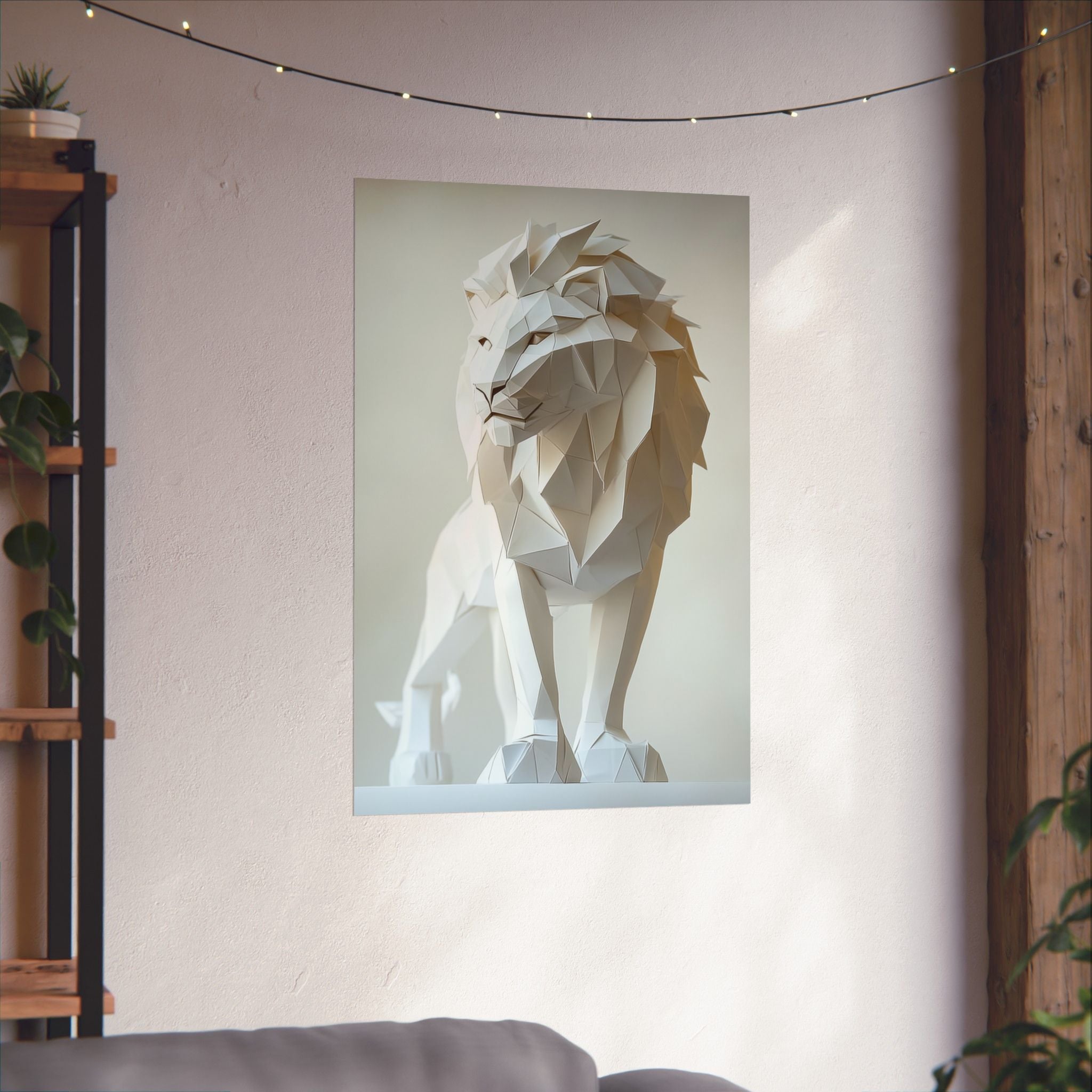 Folded Lion Poster