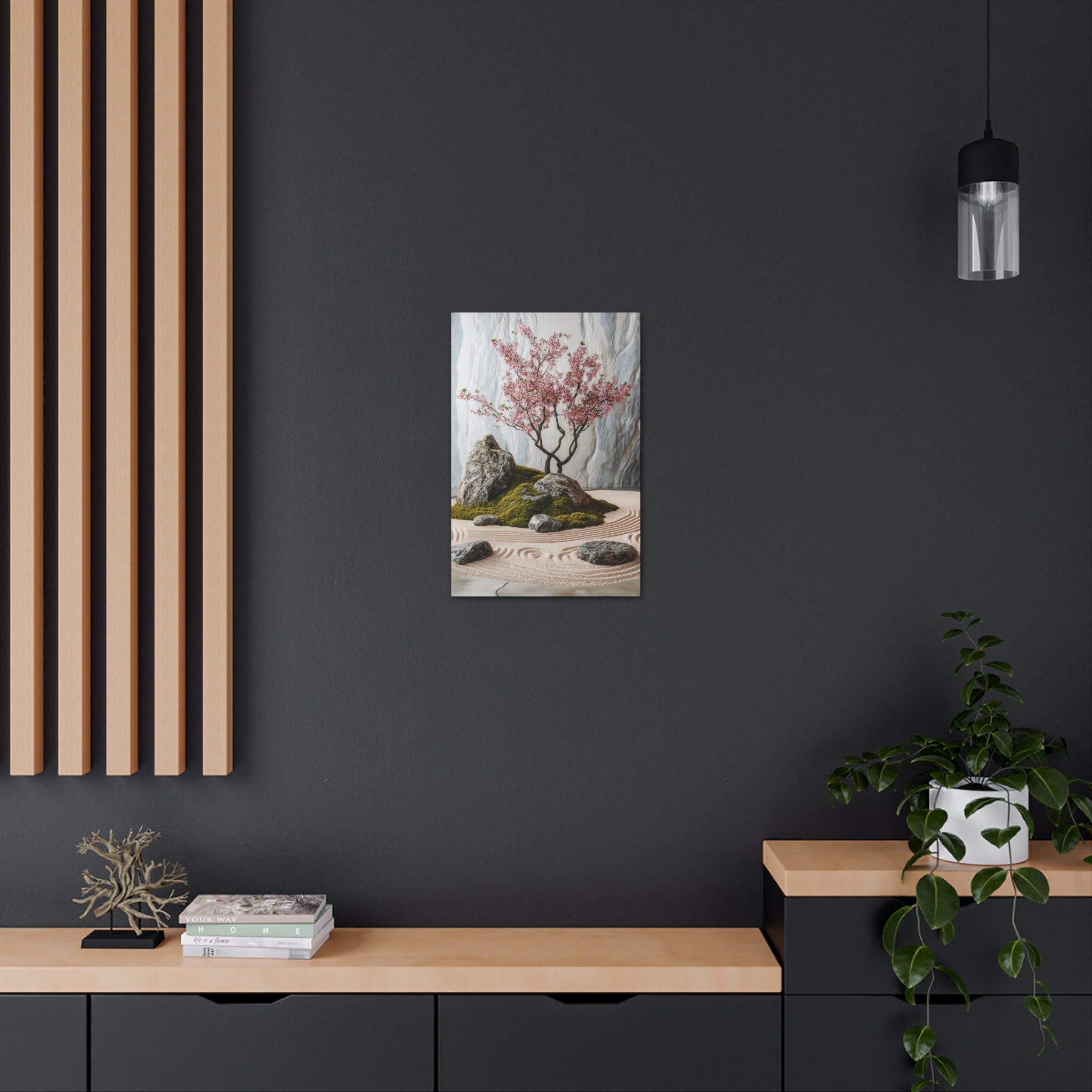 Zen Japanese Garden Canvas Wall Art - SynthFrame